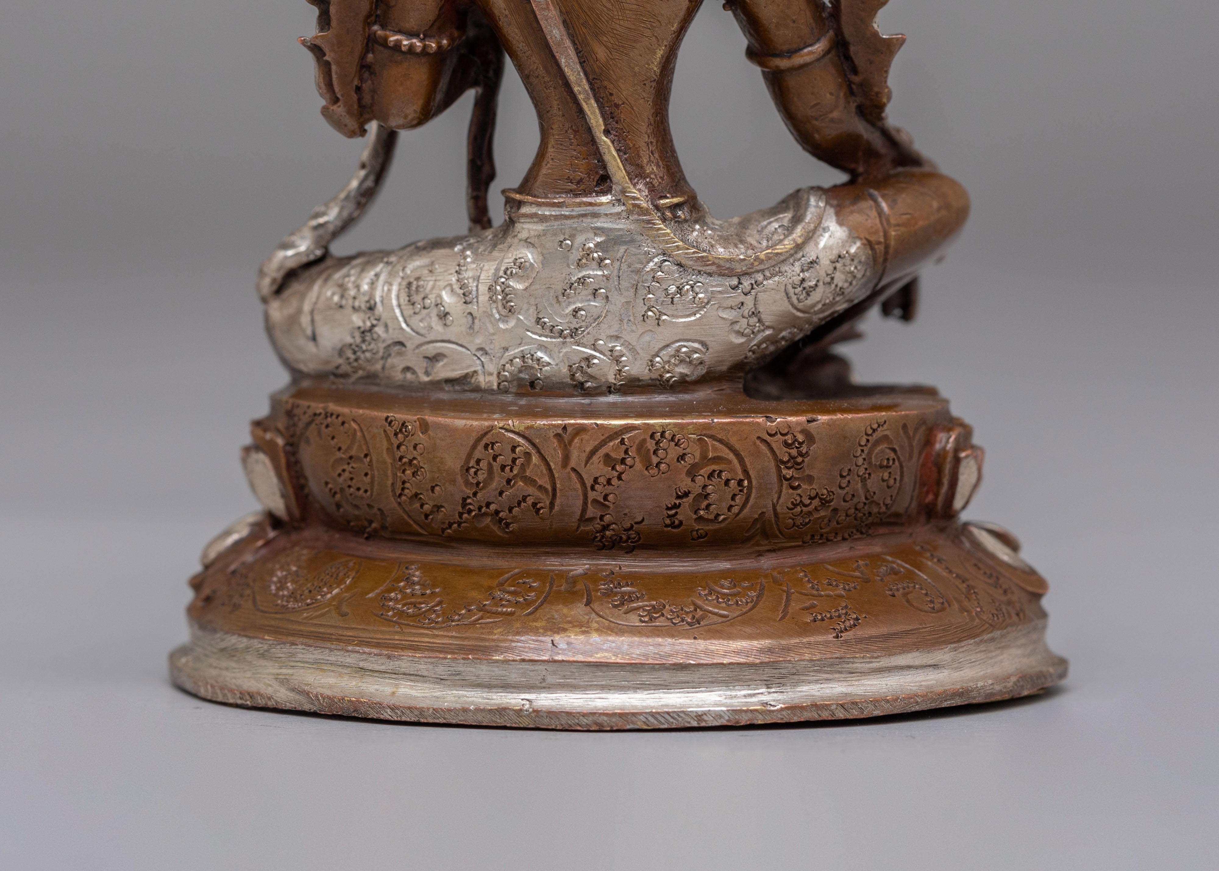 Himalayan Green Tara Meditation Statue | Tibetan Deity of Compassion