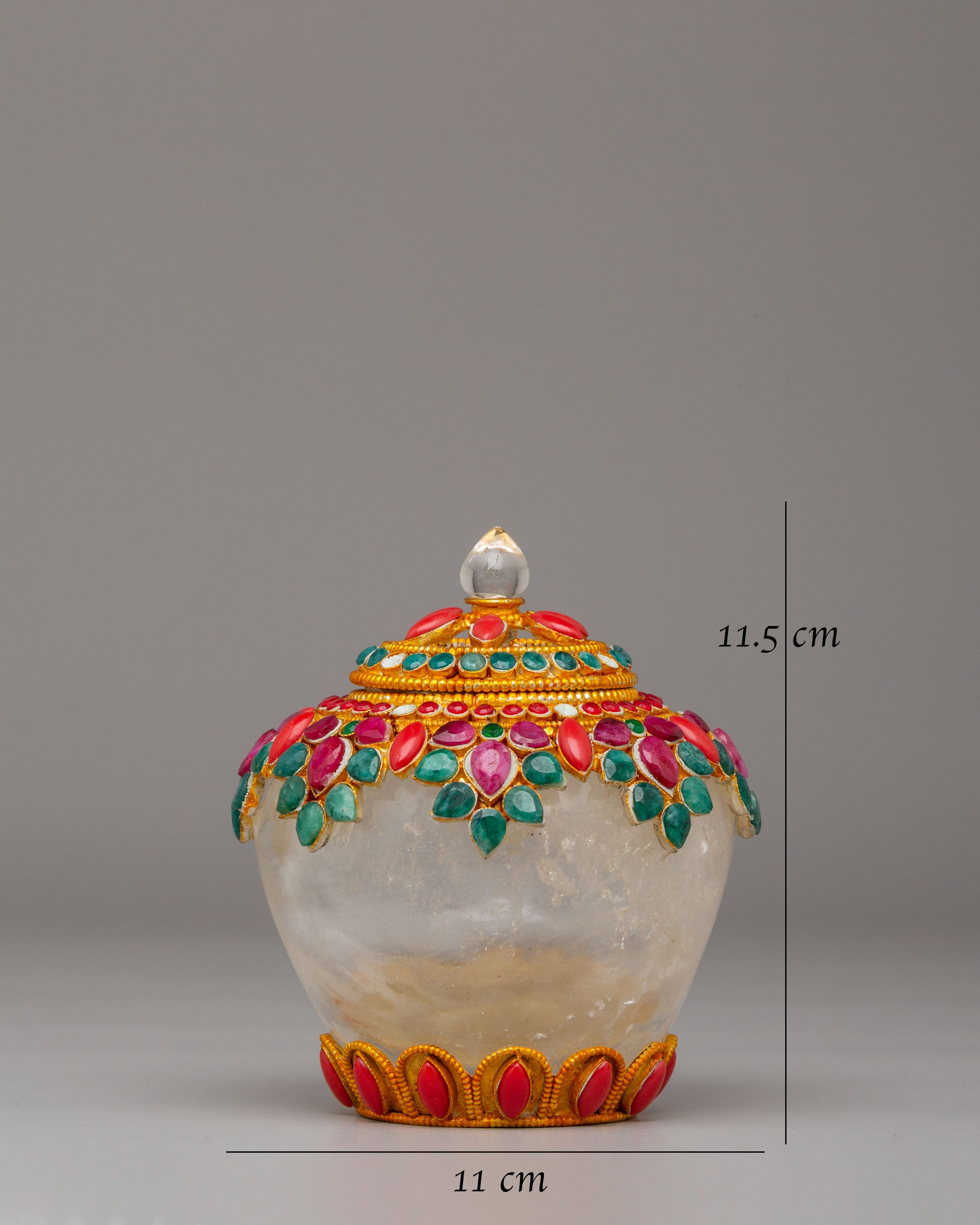 Handmade Decorative Crystal Rice Pot | Spiritual Home Decor