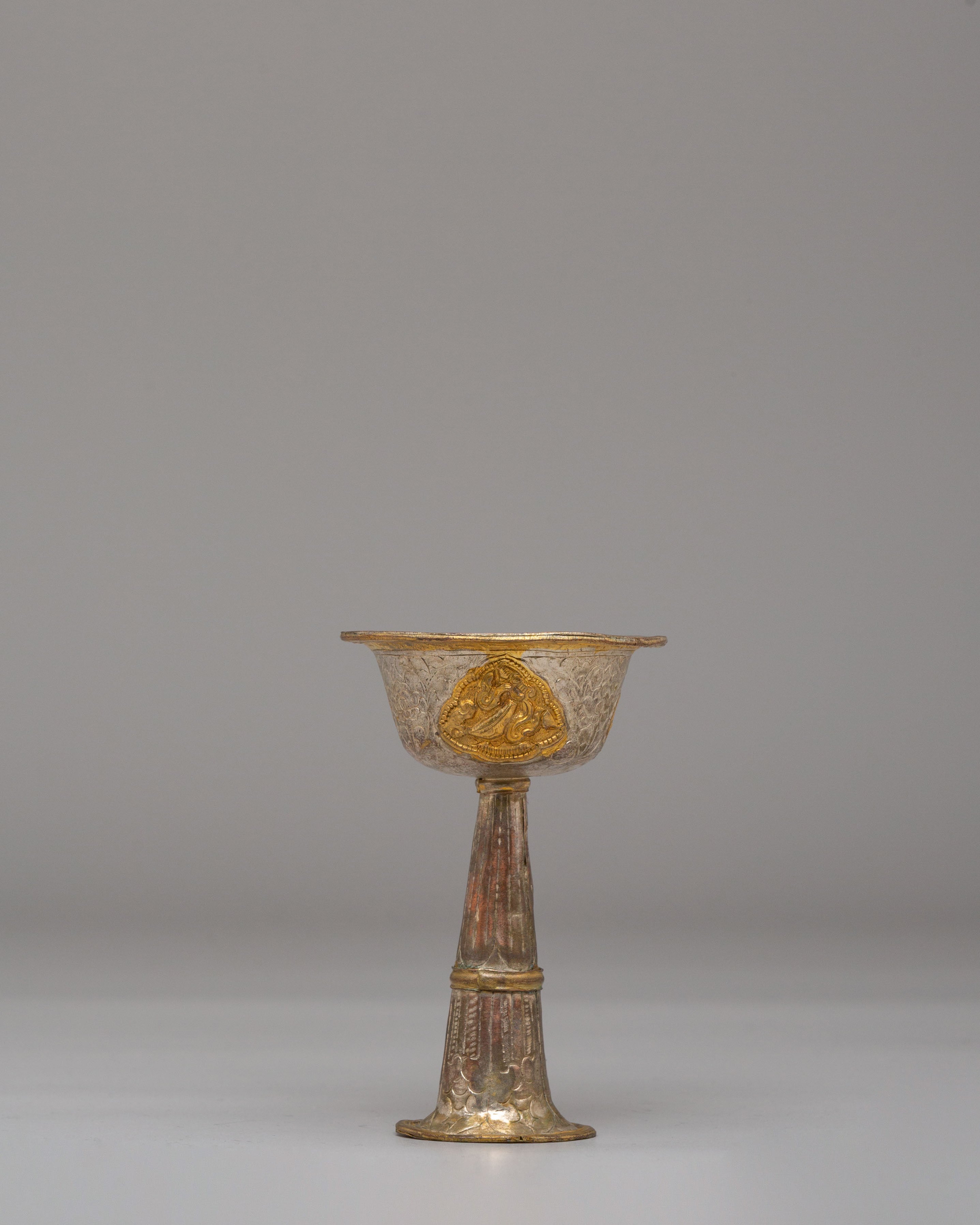 Handmade Tibetan Ritual Serkyem | Copper Buddhist Offering Vessel