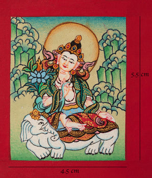 Traditional Samantabhadra Thangka for Locket | Handmade Artwork