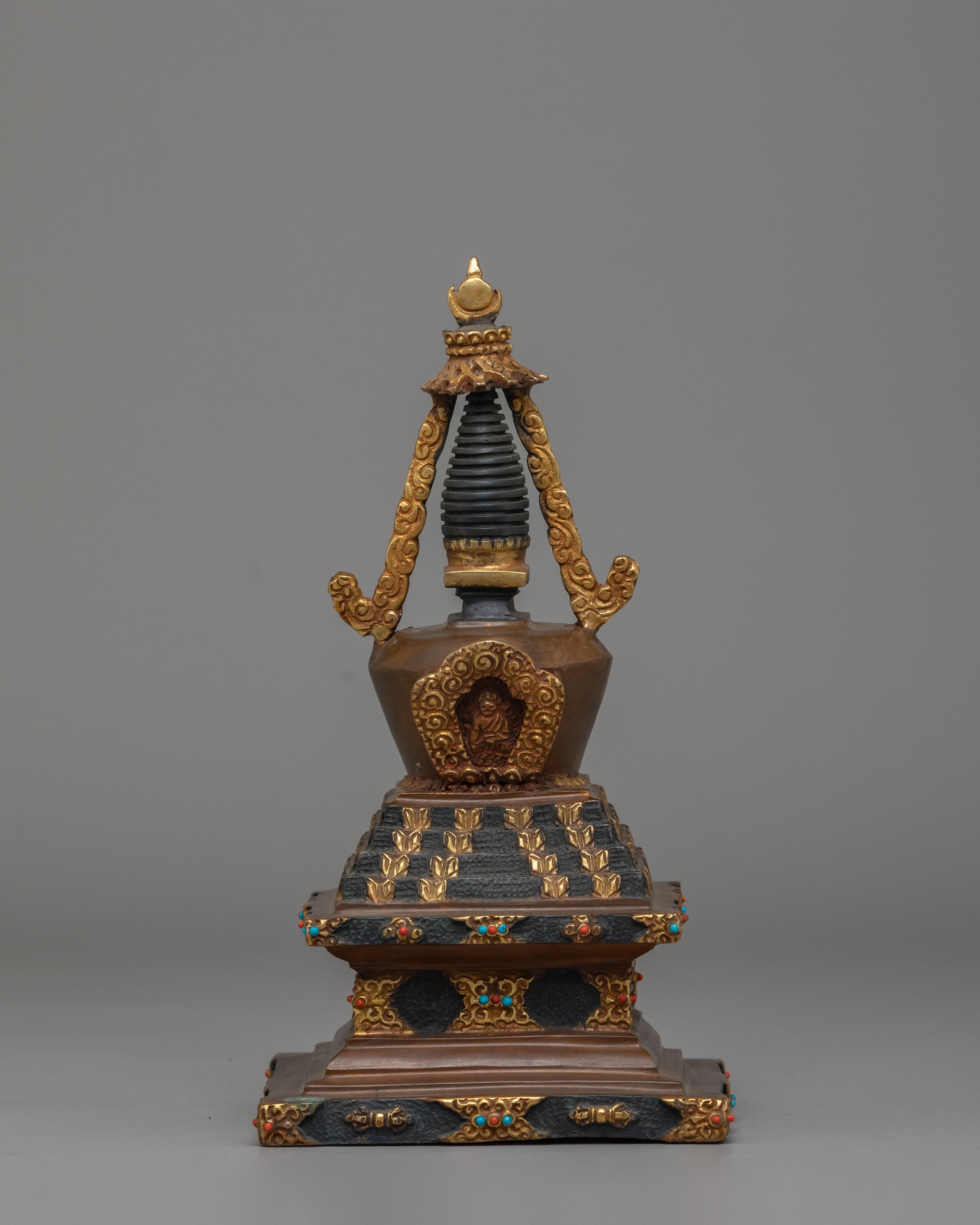 Eight Great Tibetan Stupa Set | Sacred Buddhist Shrine Decor