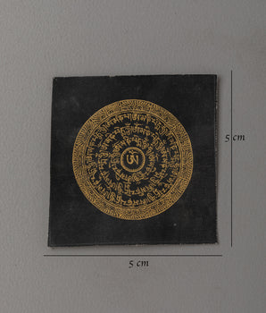 Buddhist Mantra Mandala Thangka for Locket | Symbol of Spiritual Protection