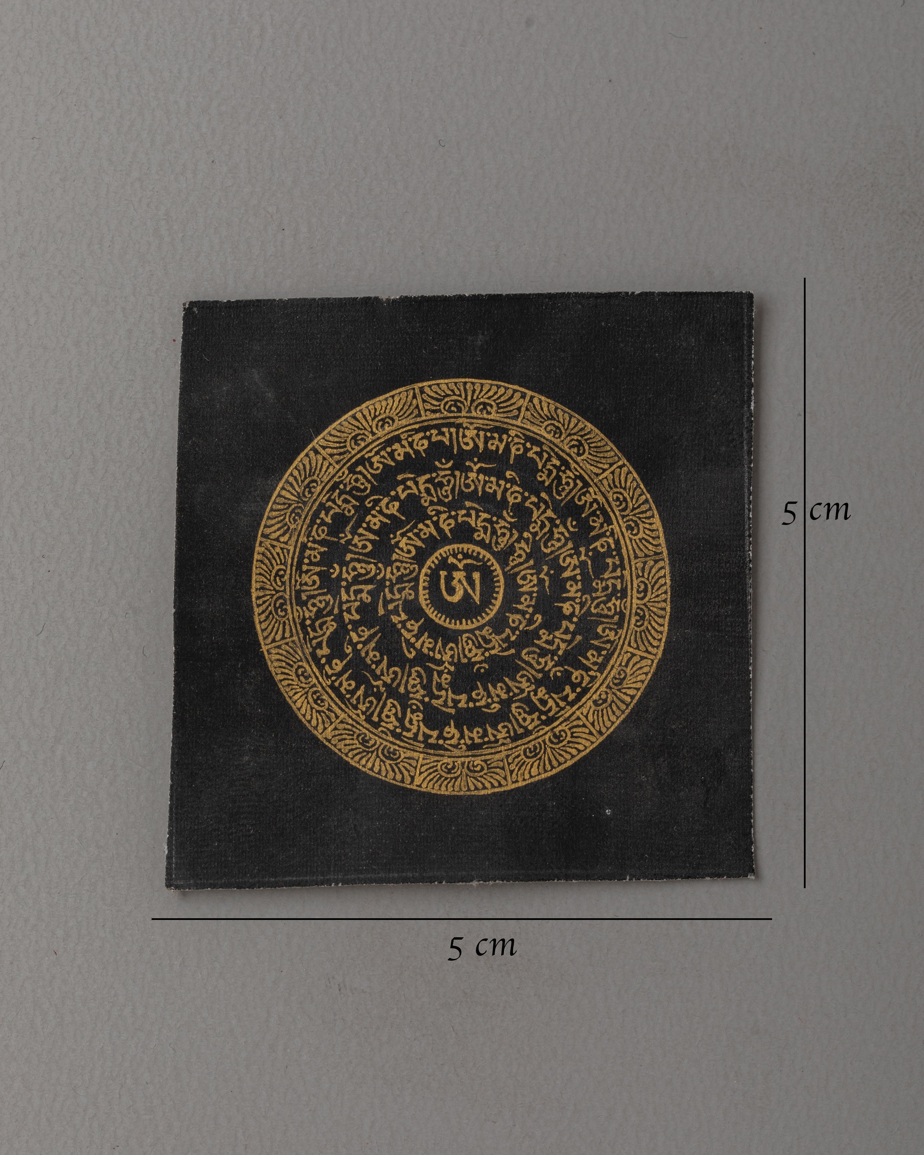 Buddhist Mantra Mandala Thangka for Locket | Symbol of Spiritual Protection