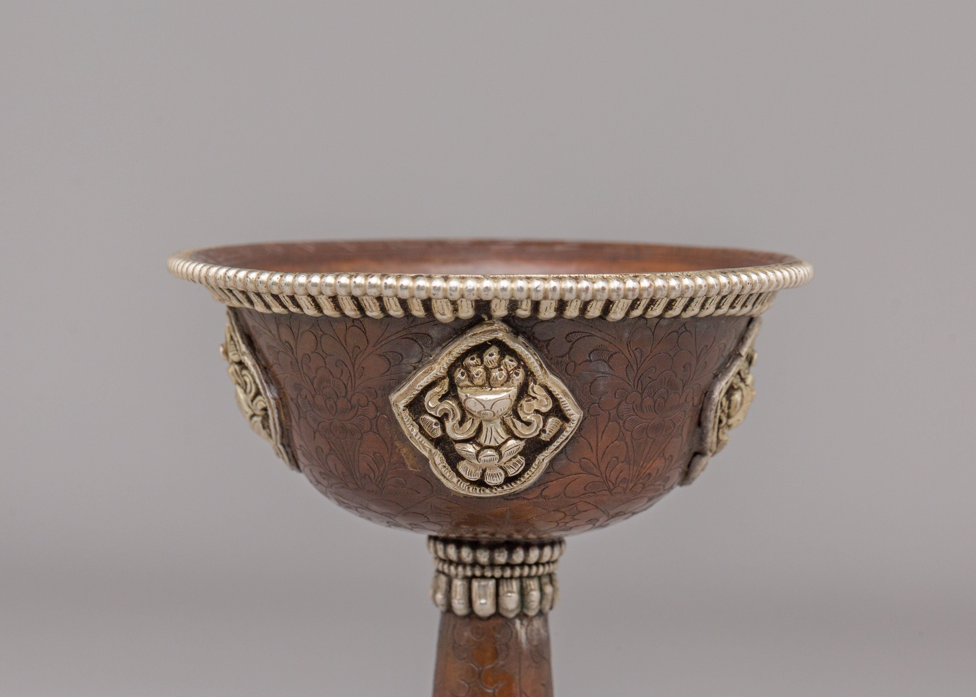 Handmade Tibetan Serkyem Vessel | Offering Vessels for Ritual Ceremonies