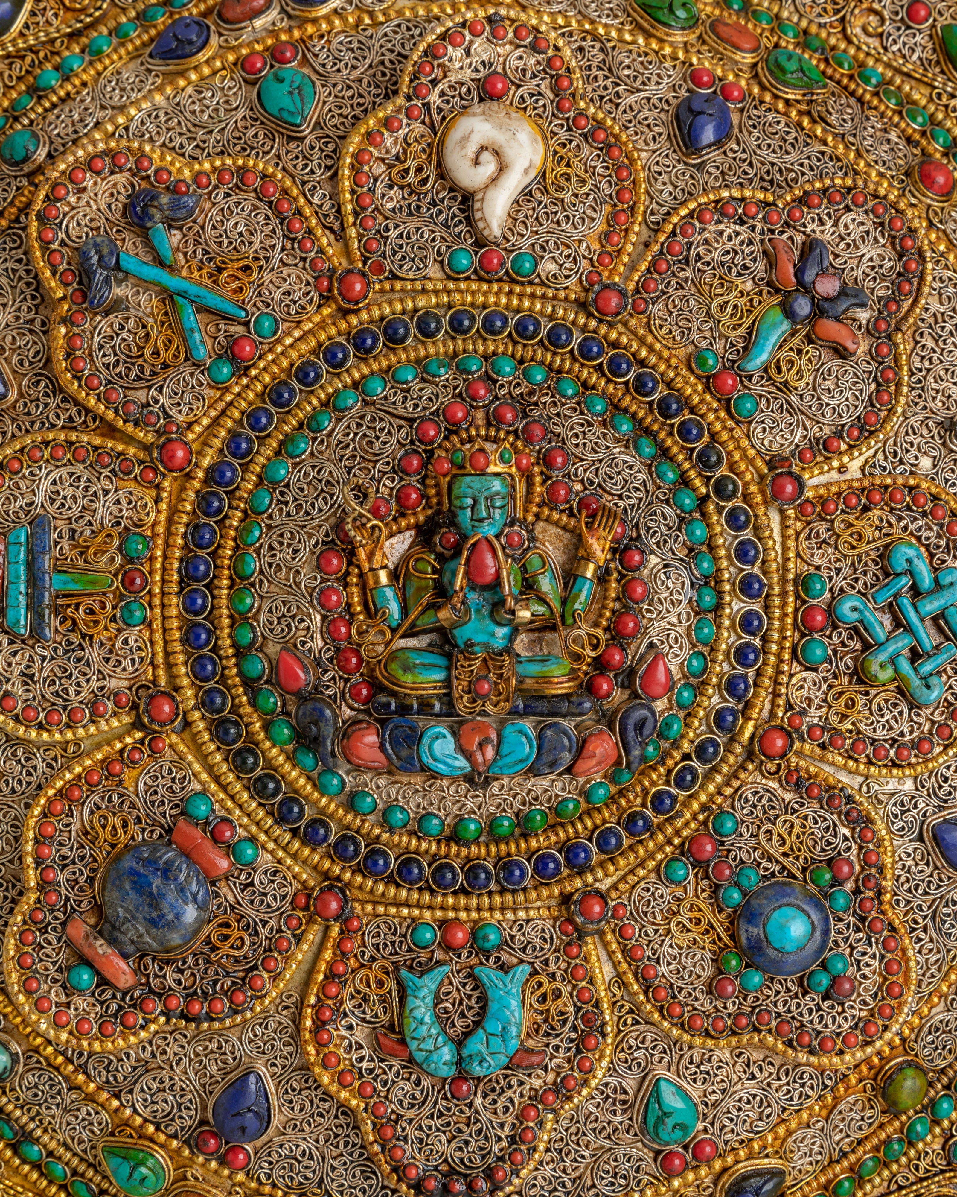 Sacred Chenrezig Mandala Wall Hanging | Spiritual Art for Meditation and Blessings
