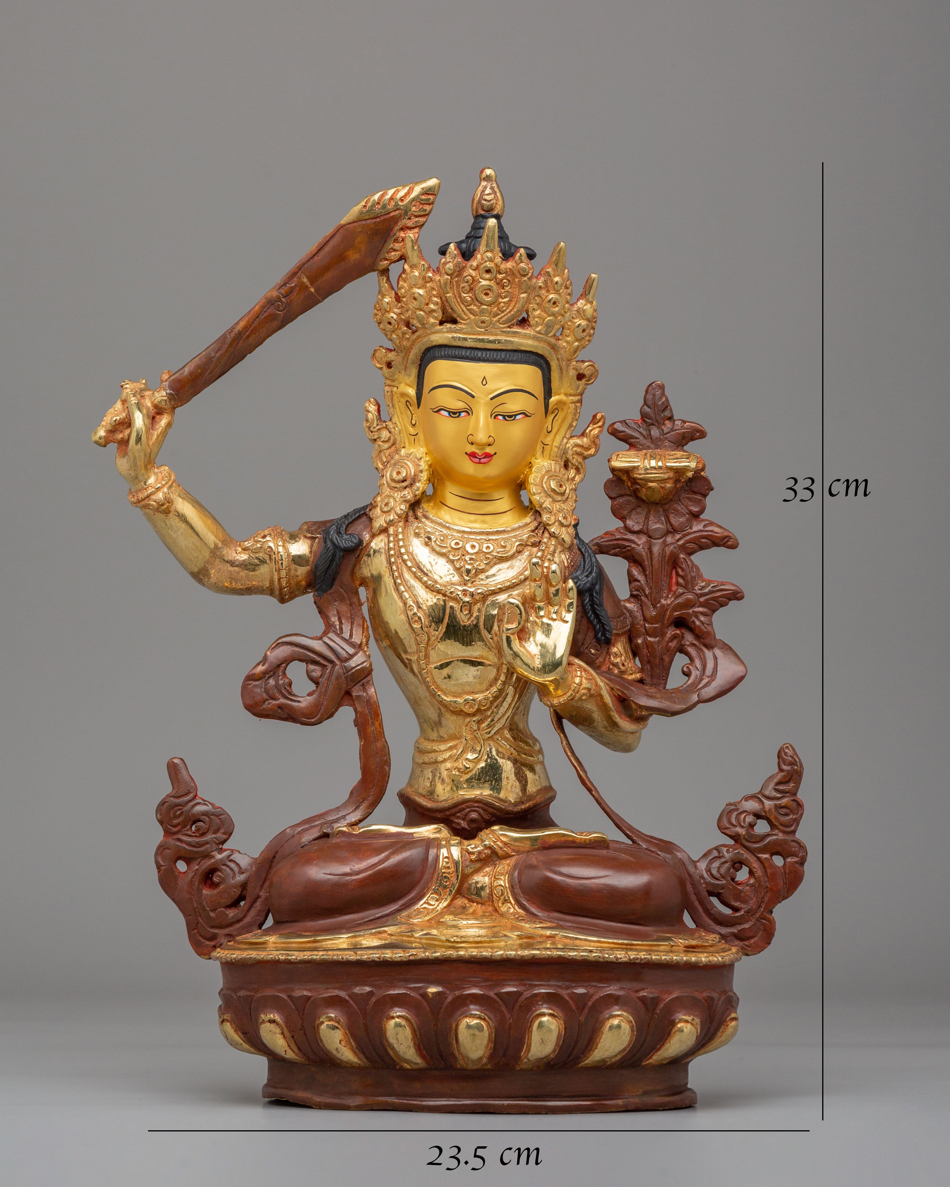 Sword of Wisdom Manjushri Sculpture | Deity of Clarity