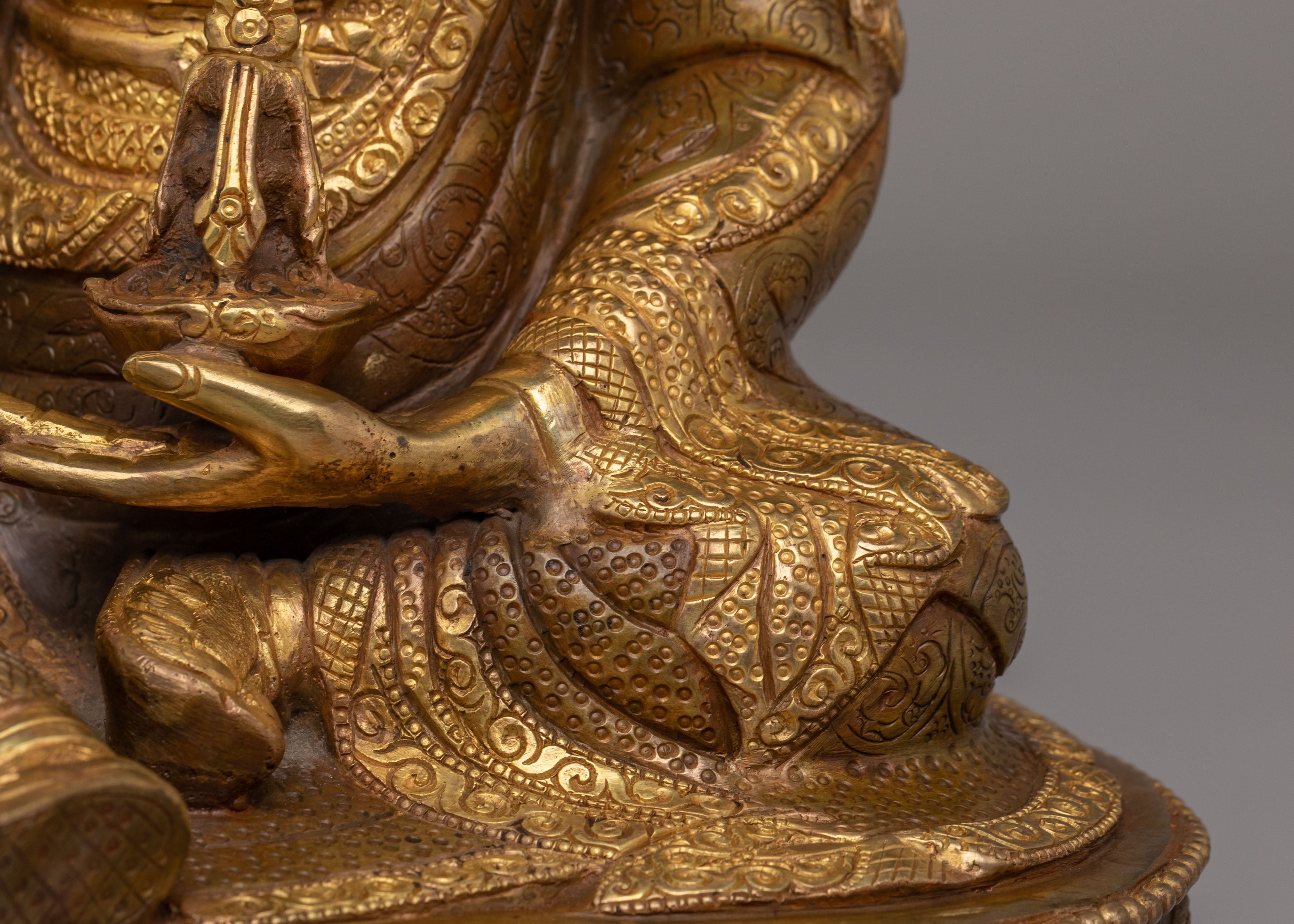 Sacred Guru Rinpoche Statue | Handcrafted Tibetan Deity Figure