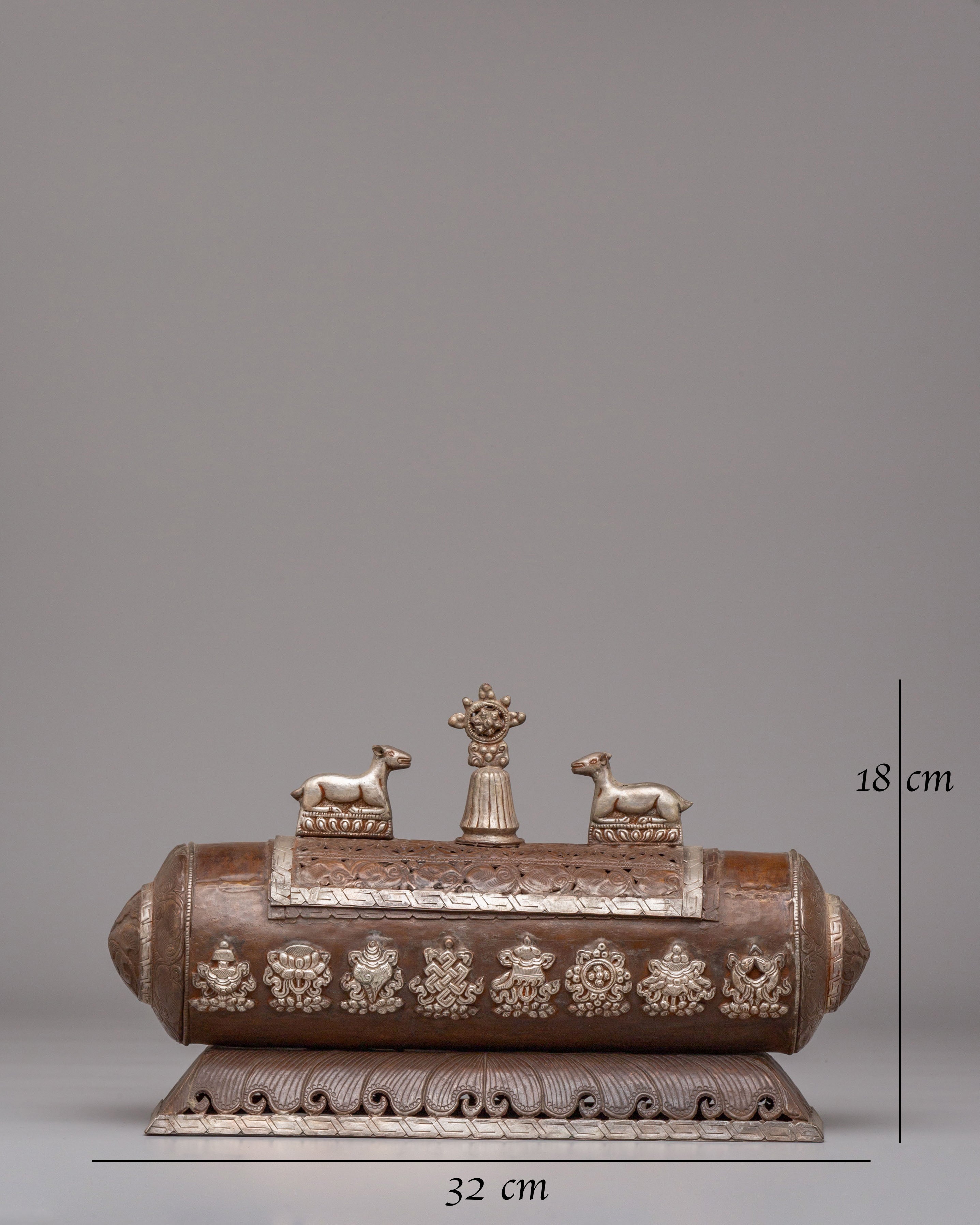 Dharma Wheel Incense Burner | Tibetan Handcrafted Art