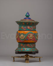 Auspicious Symbol Prayer Wheel |
