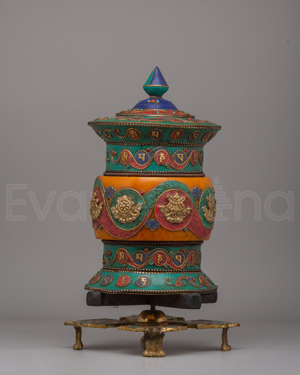 Auspicious Symbol Prayer Wheel |