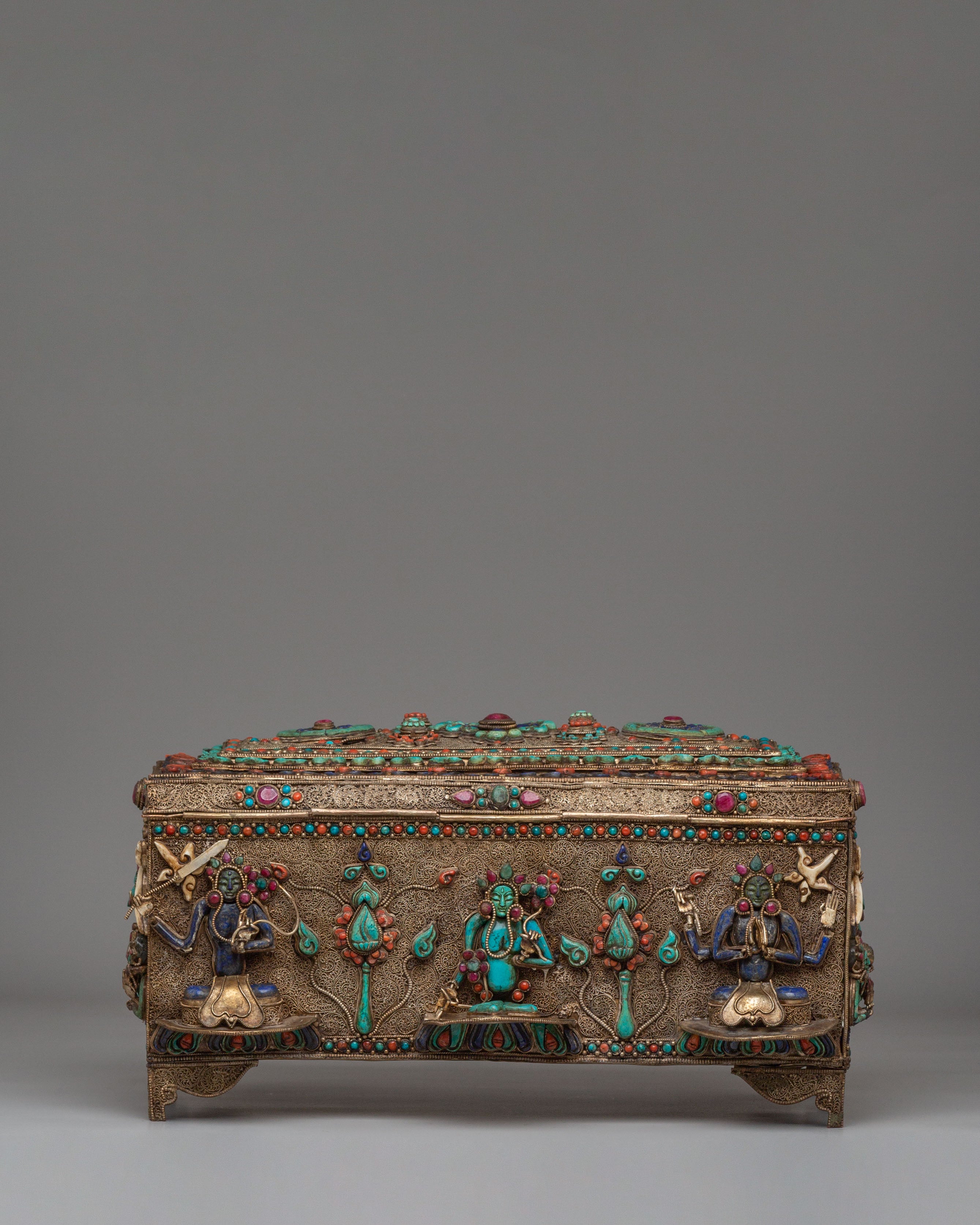 Handcrafted Buddhist Treasure Box | Sacred Meditation Decor