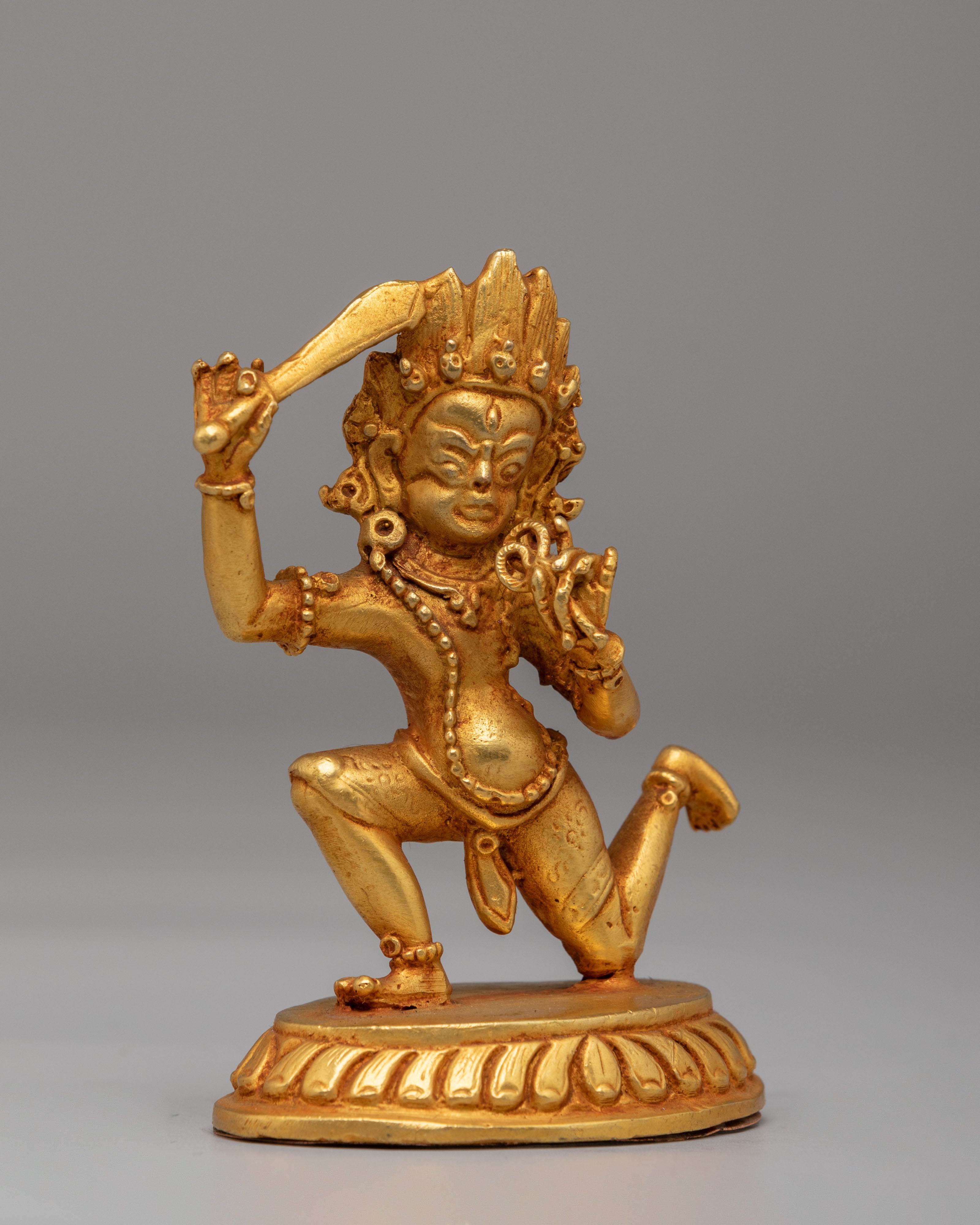 Sacred Achala Statue | Gold Plated Copper Protector