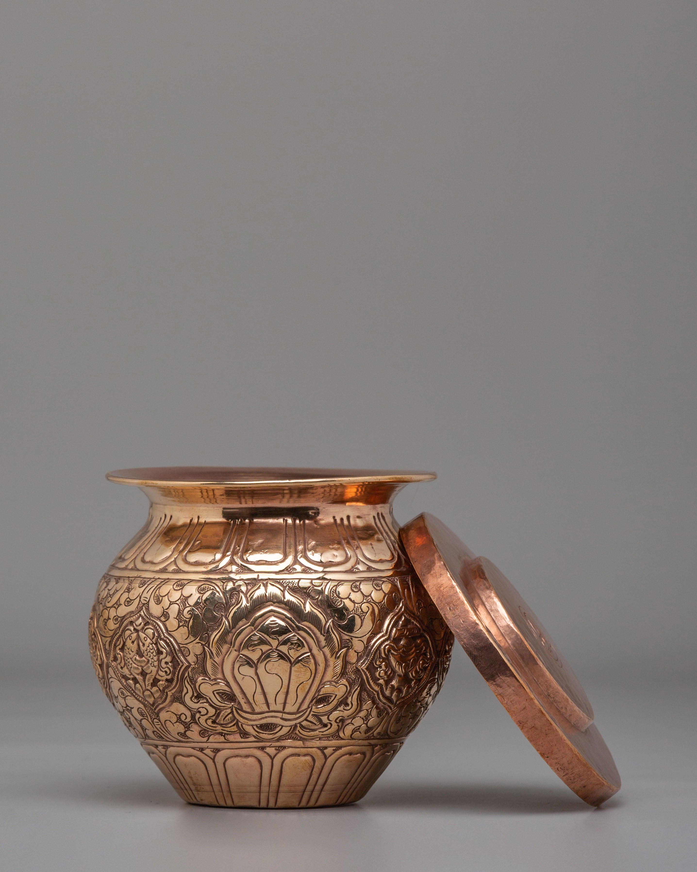 Ceremonial Kalash For Sacred Rituals | Copper Offering Vessel