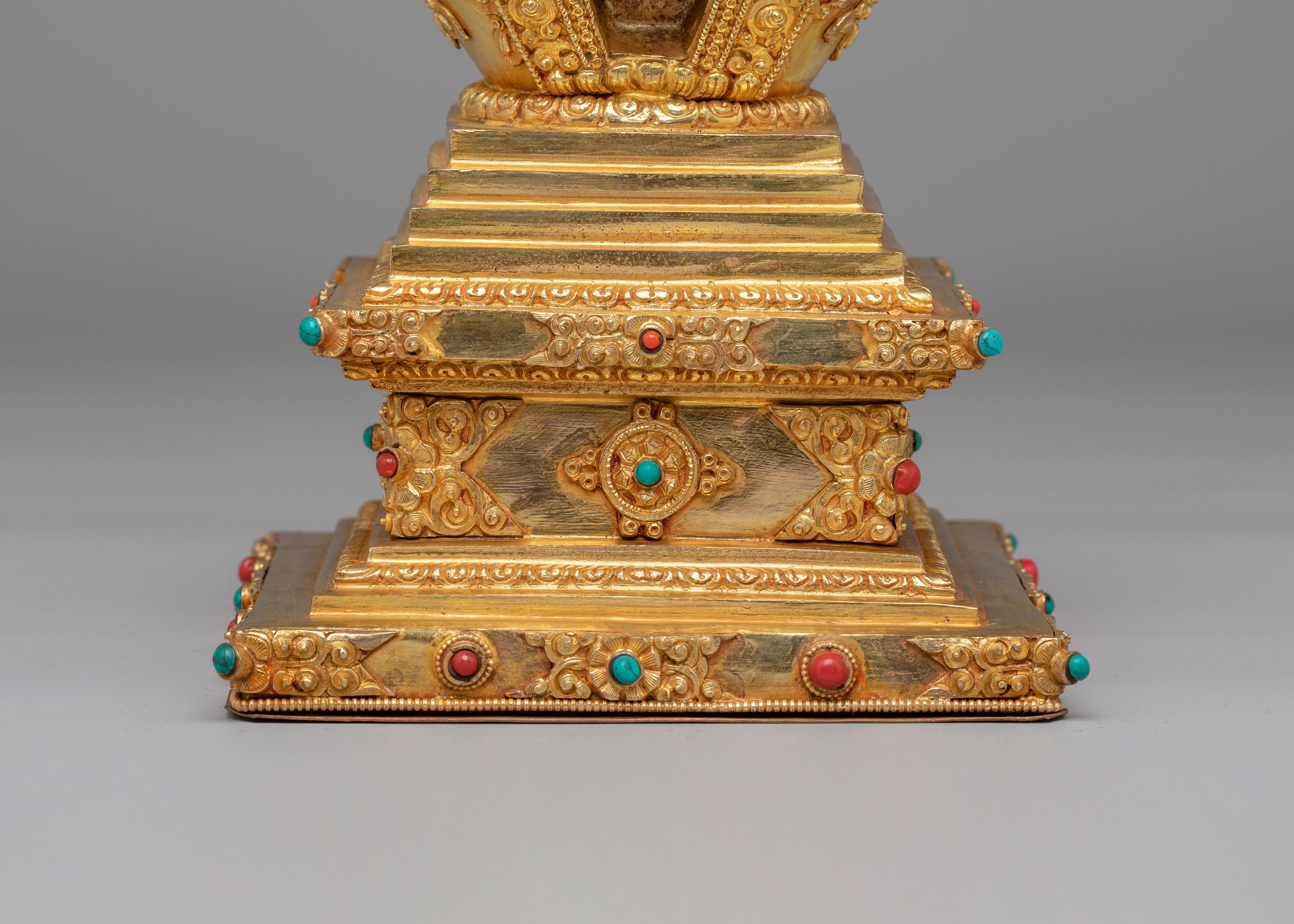 Traditional Altar Enlightenment Stupa | Handmade Tibetan Ritual Stupa