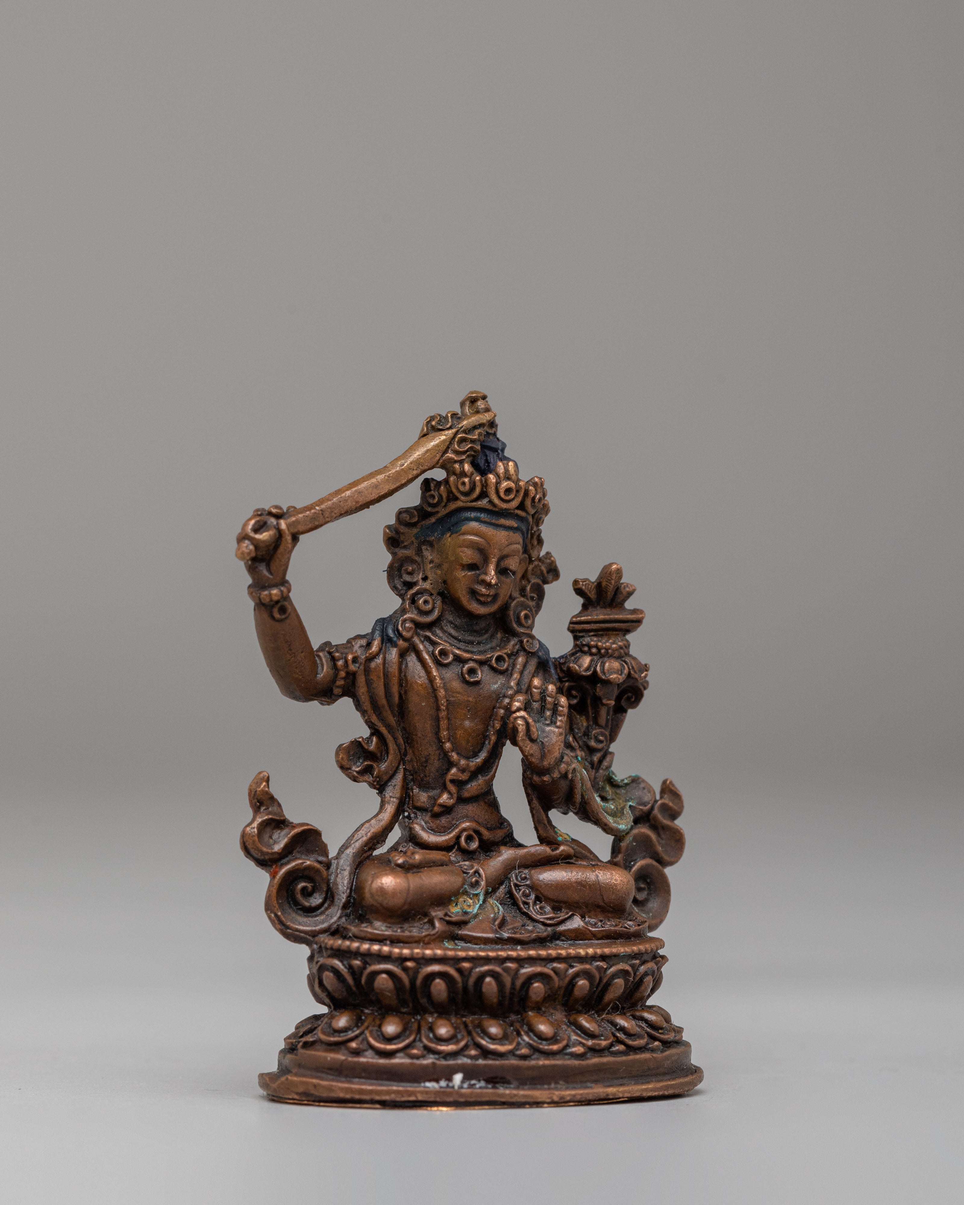 Handamde Sacred Manjushri Sculpture | Bodhisattva of Wisdom Artwork