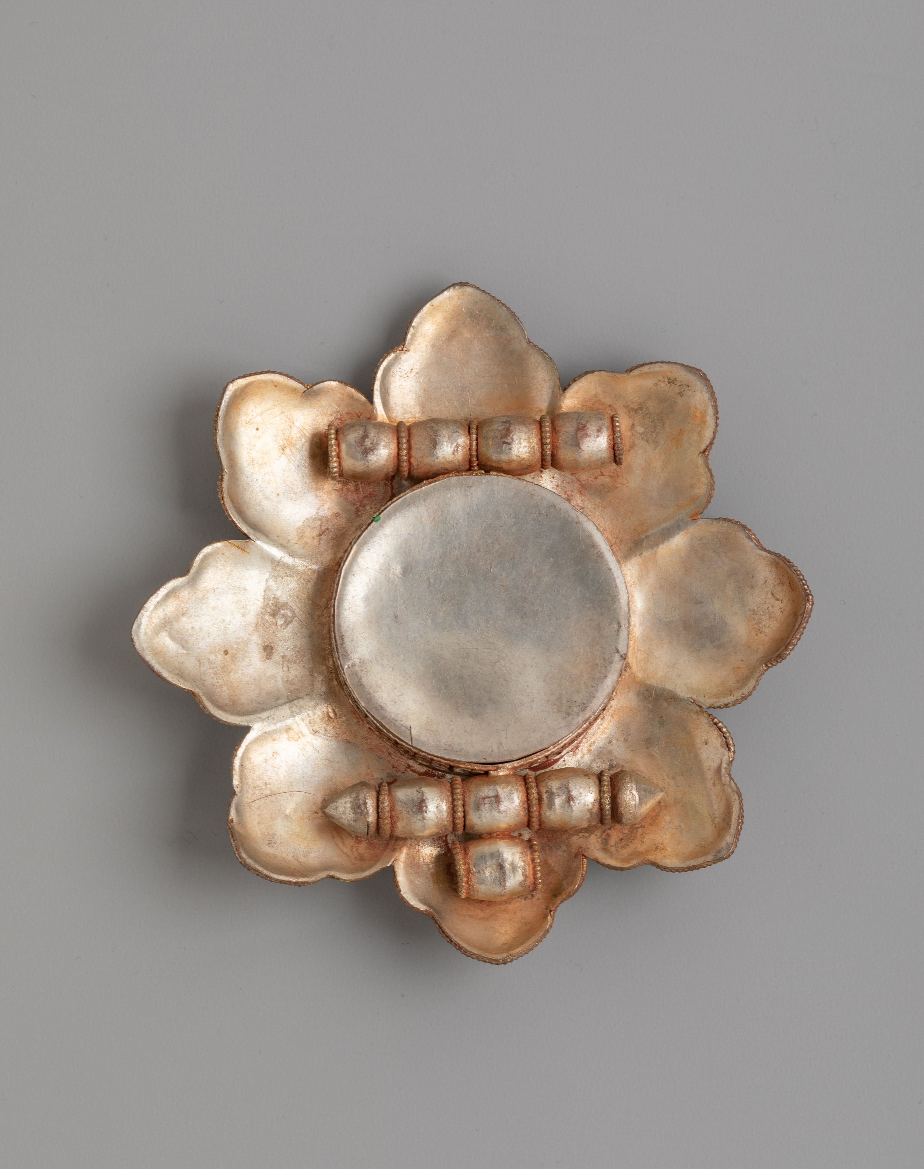 Shakyamuni Buddha Ghau Box Locket | Eight Auspicious Symbols