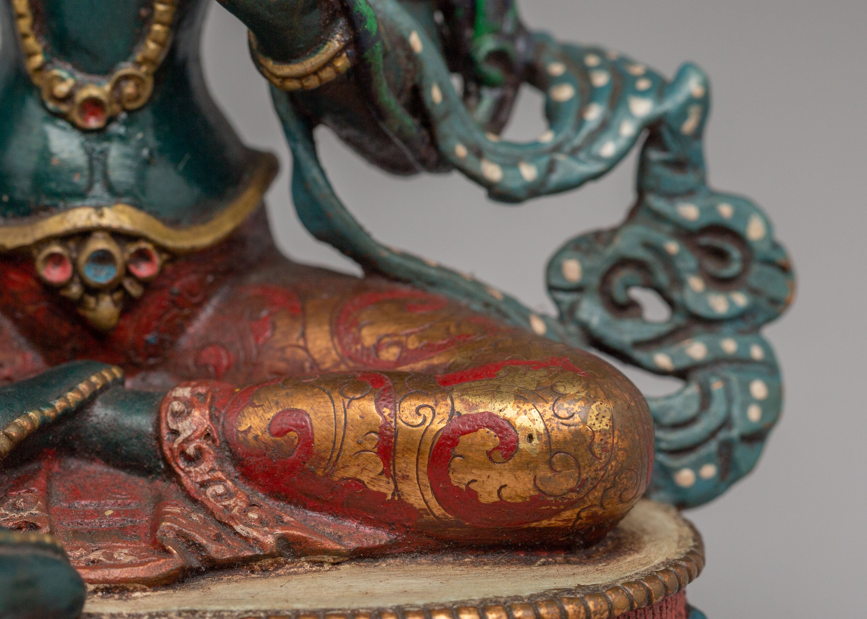 Green Tara Goddess Statue for Altar | Sacred Artwork for Meditation