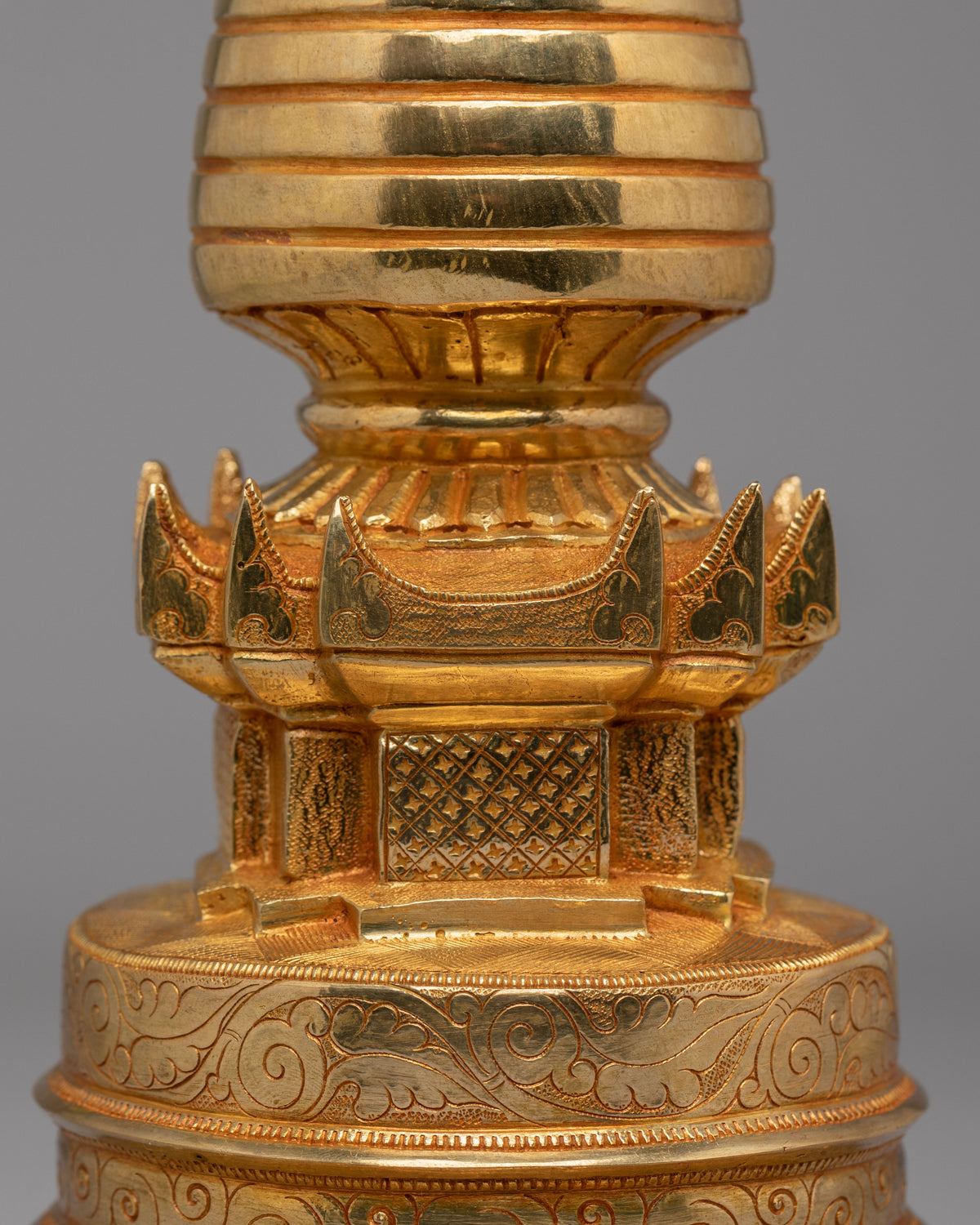 Handcrafted Tibetan Kadampa Stupa | Sacred Buddhist Stupa for Spiritual Practice