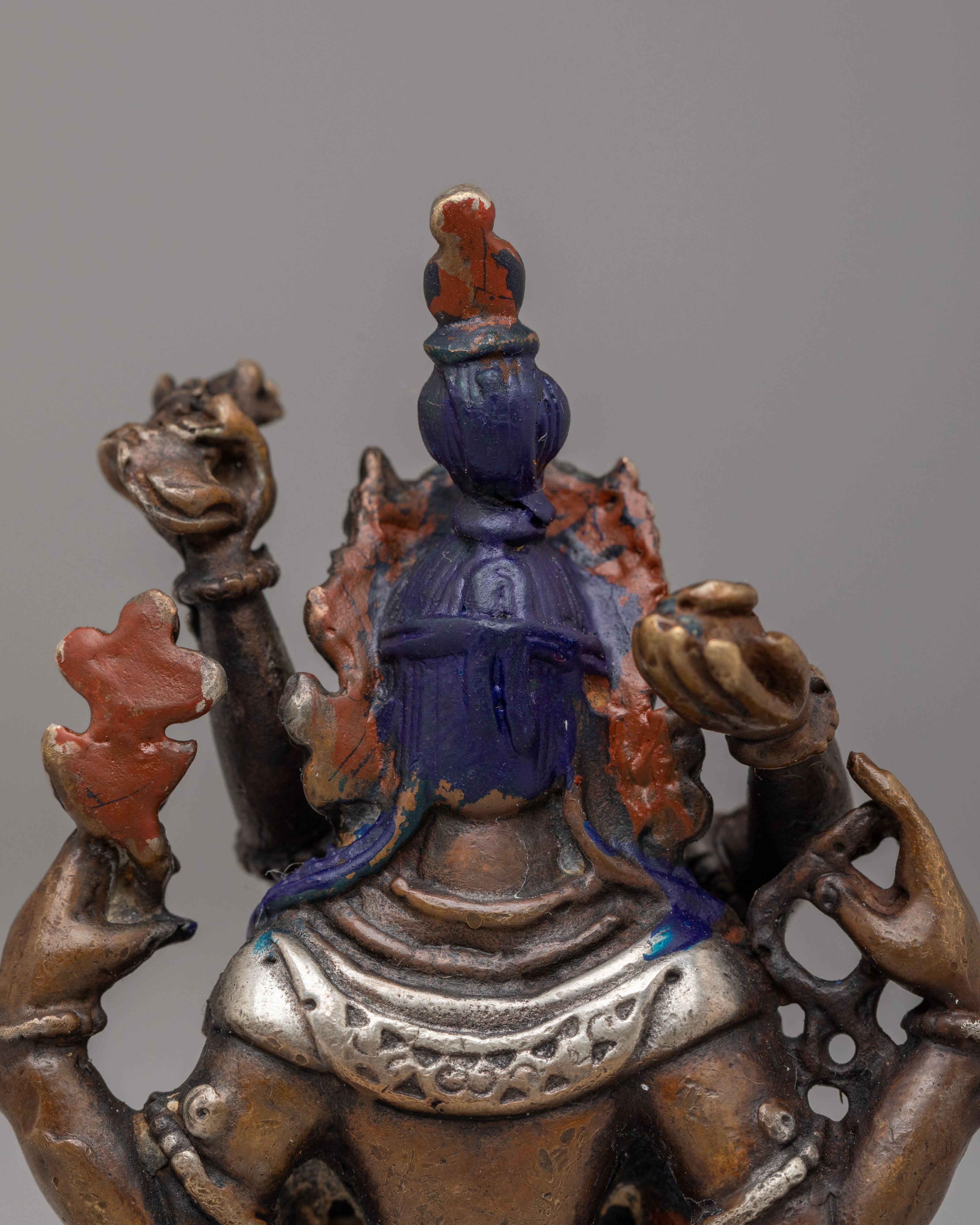 Handmade Chenrezig with Consort Statue | Tibetan Bodhisattva