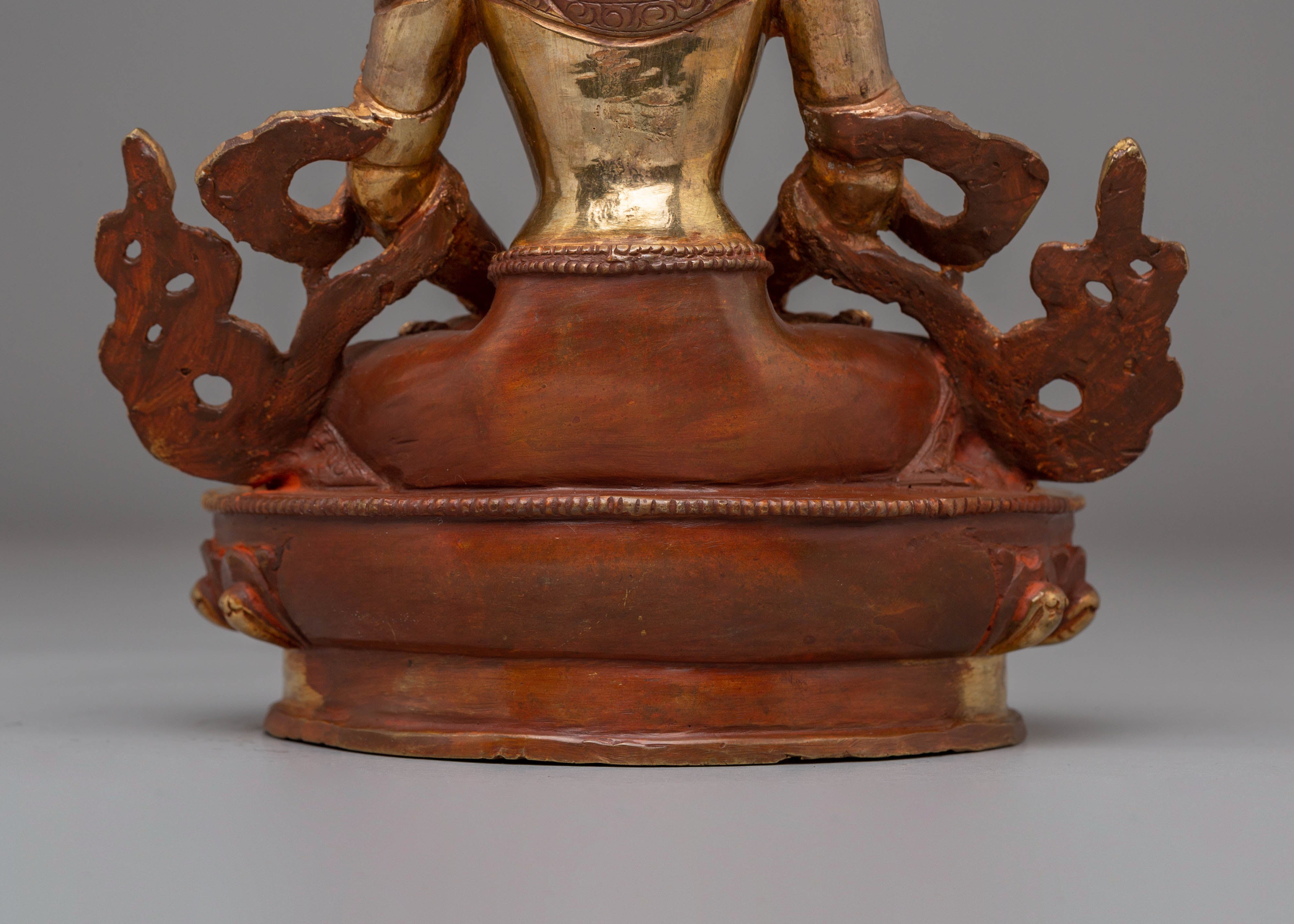 Amitayus Handmade Golden Statue | Tibetan Buddha of Infinite Life