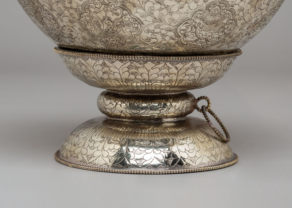 Tibetan Buddhist Golpa With Stand | Handcrafted Ritual Vessel
