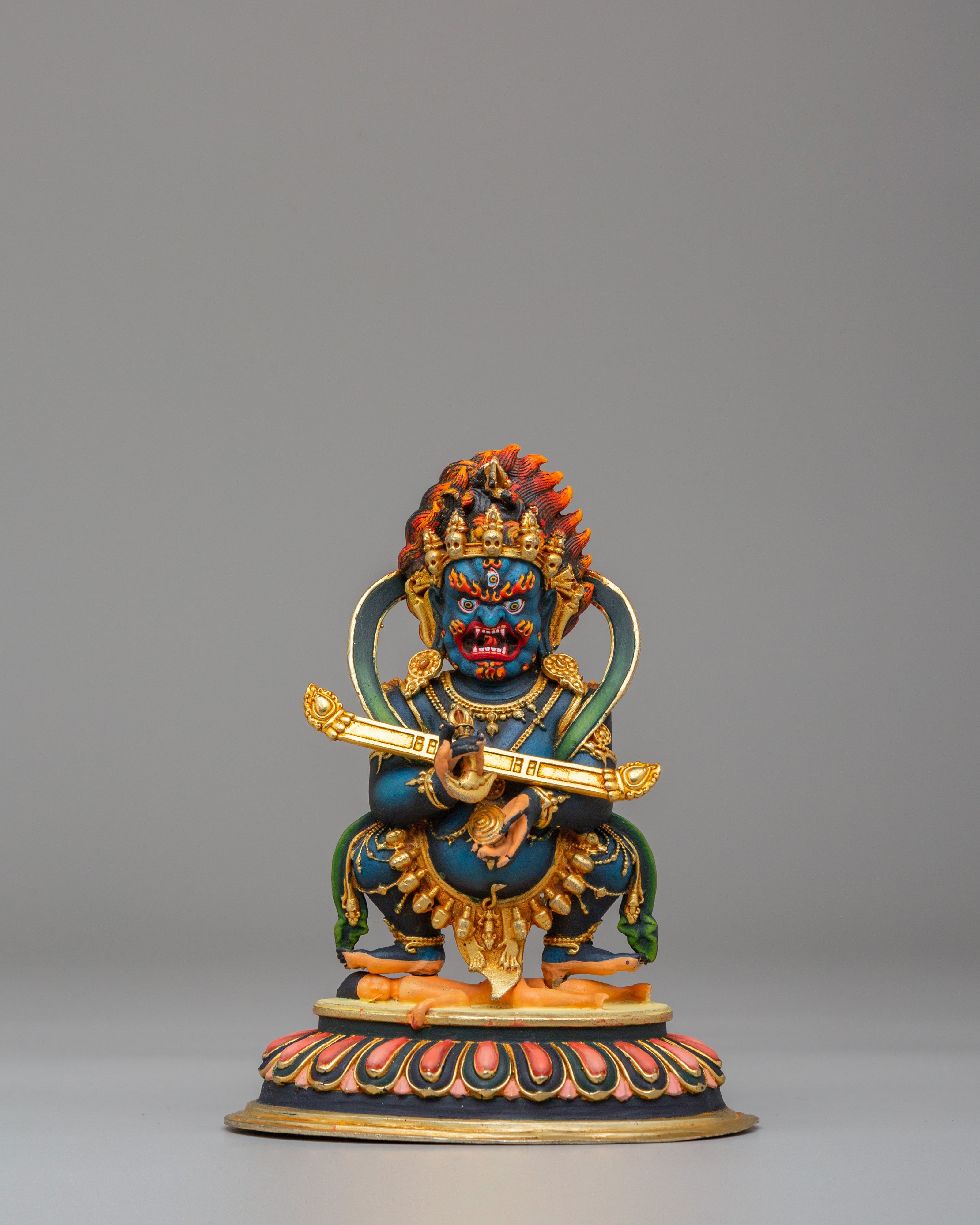 Sacred Sakya Mahakala Statue | Tibetan Protector Deity Statue