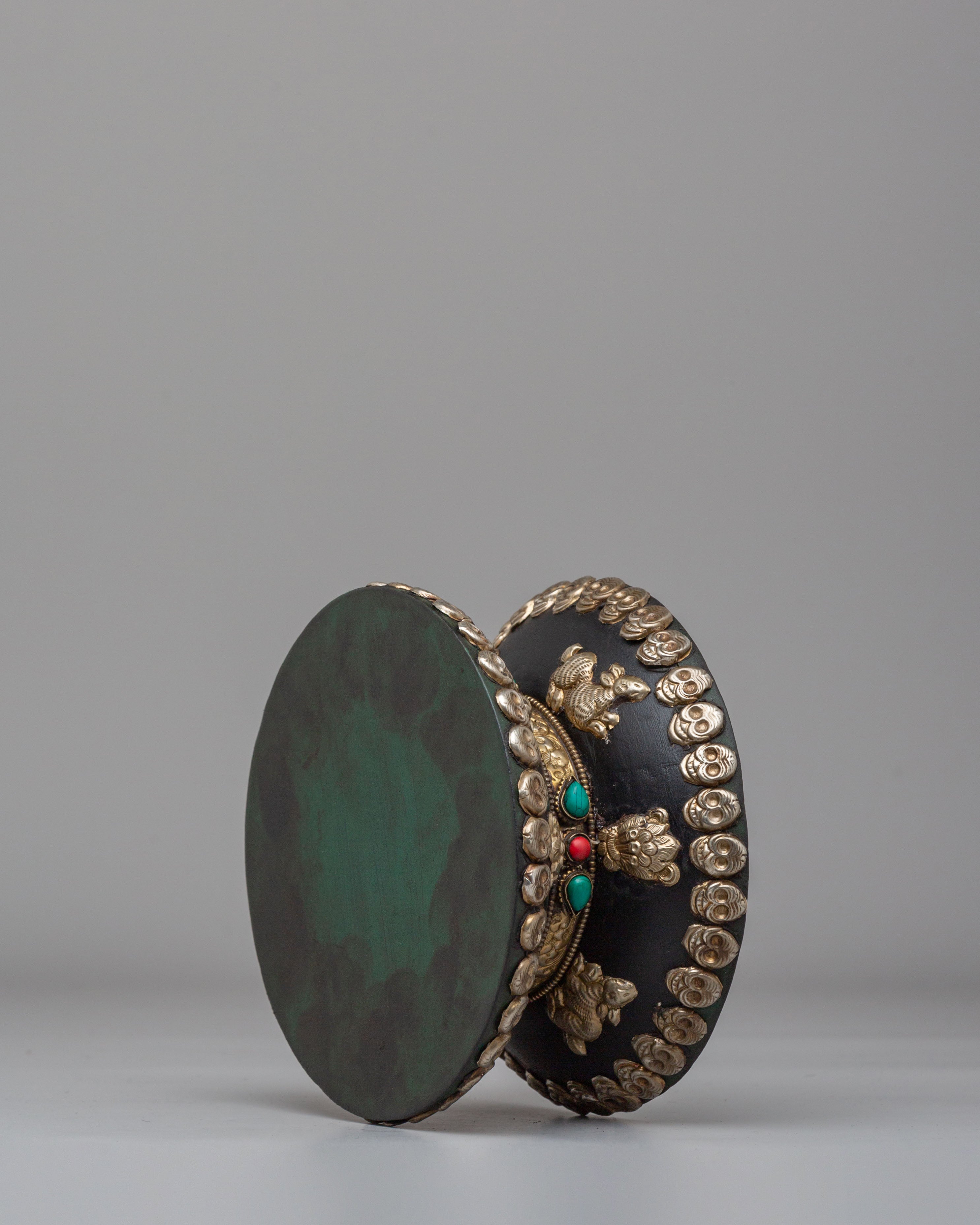 Buddhist Altar Damaru | Sacred Tibetan Ritual Instrument