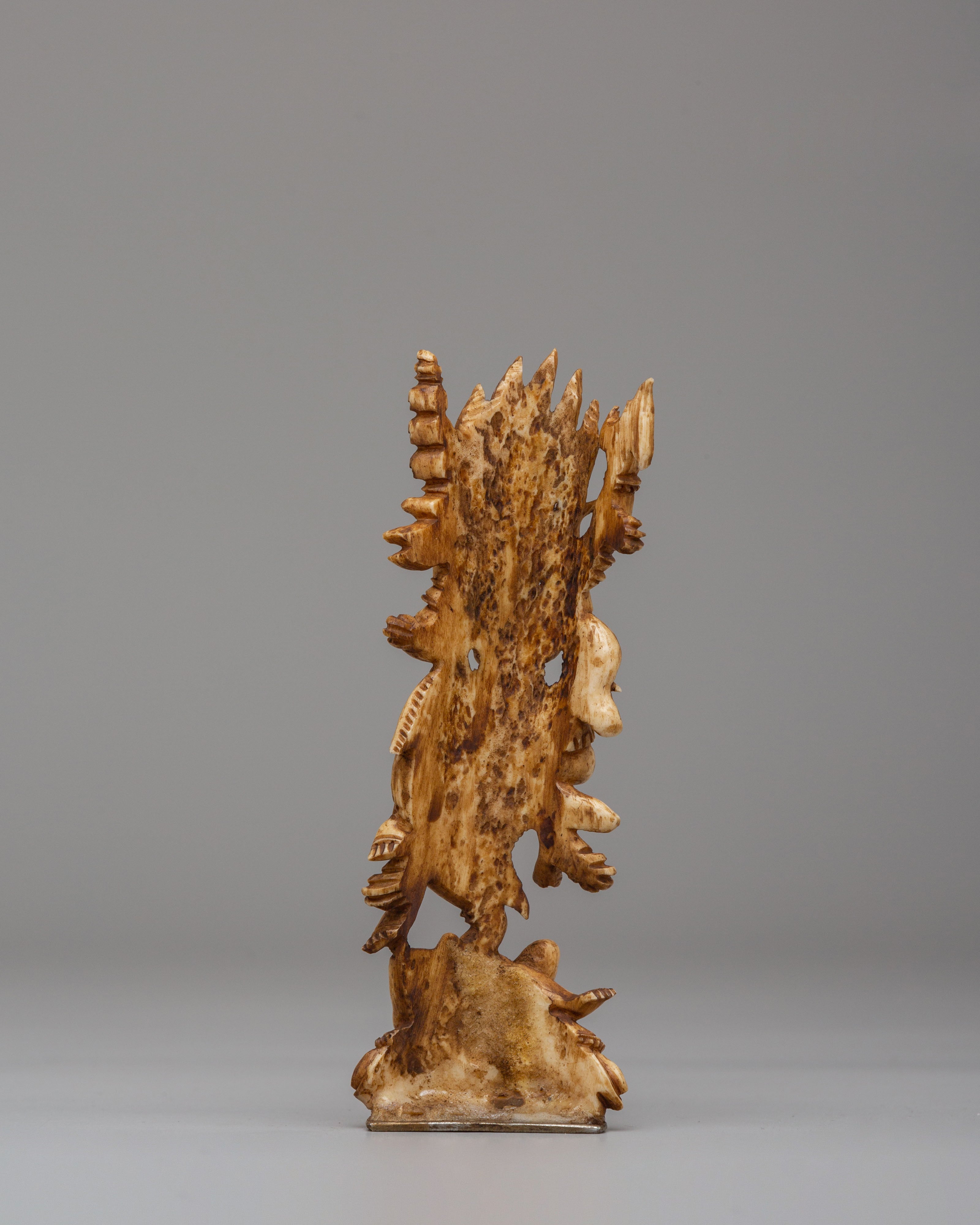 Sacred Simhamukha Bone Sculpture | Handcrafted Ritual Artifact