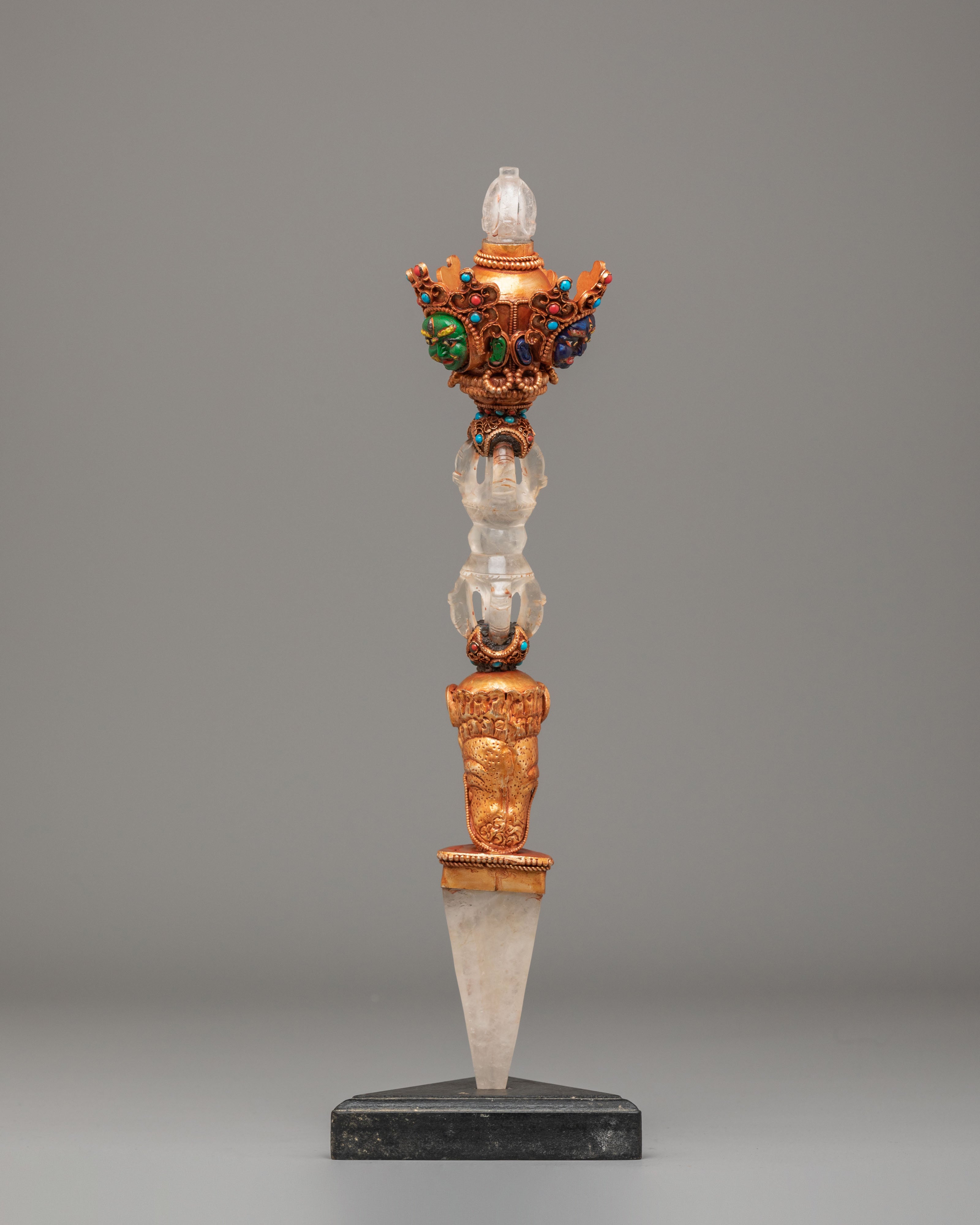 Tibetan Altar Three-Sided Phurba | A Sacred Dagger for Spiritual Ceremonies
