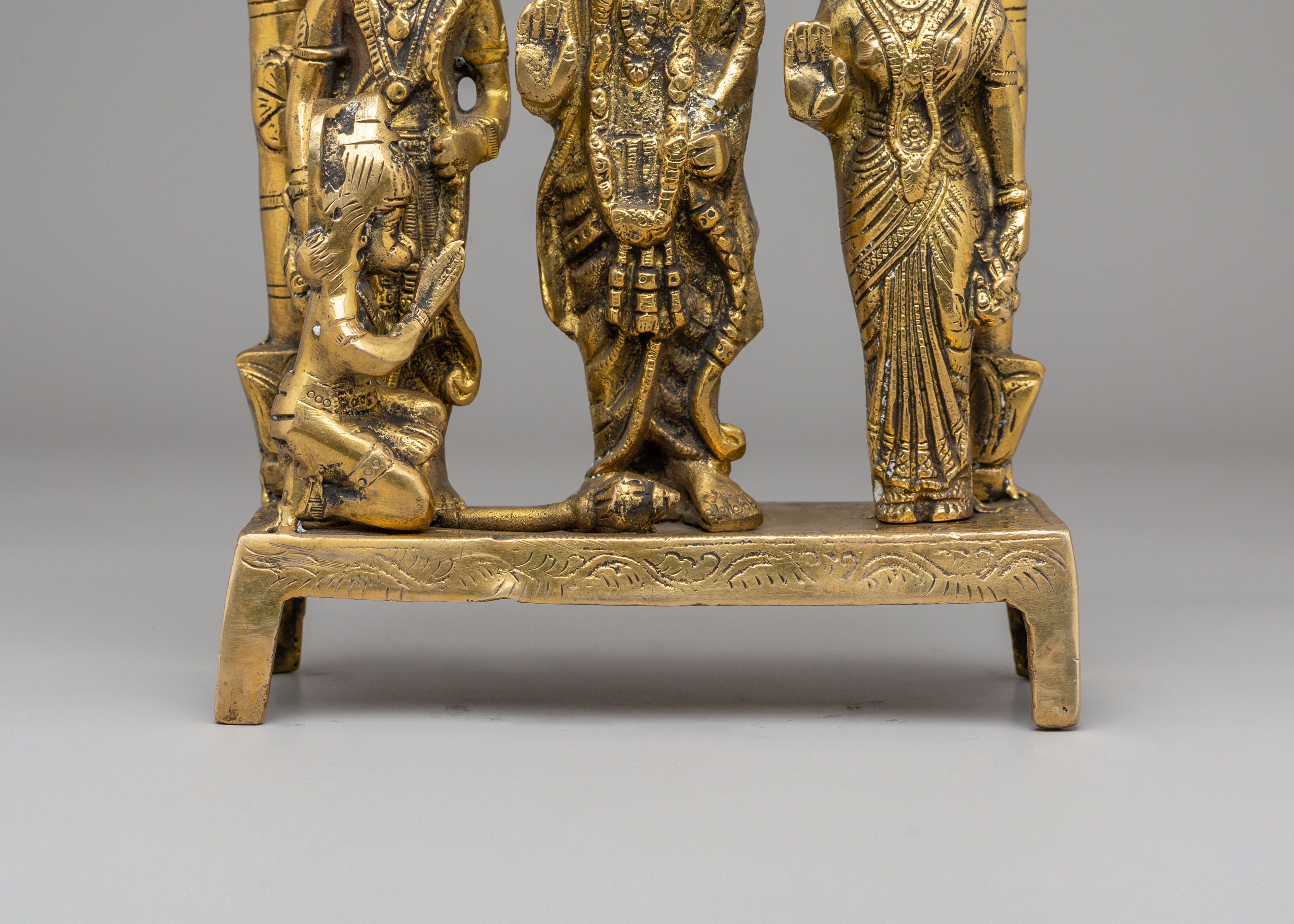 Handmade Divine Ram Darbar Sculpture | Brass Statue for Spiritual Home Decor