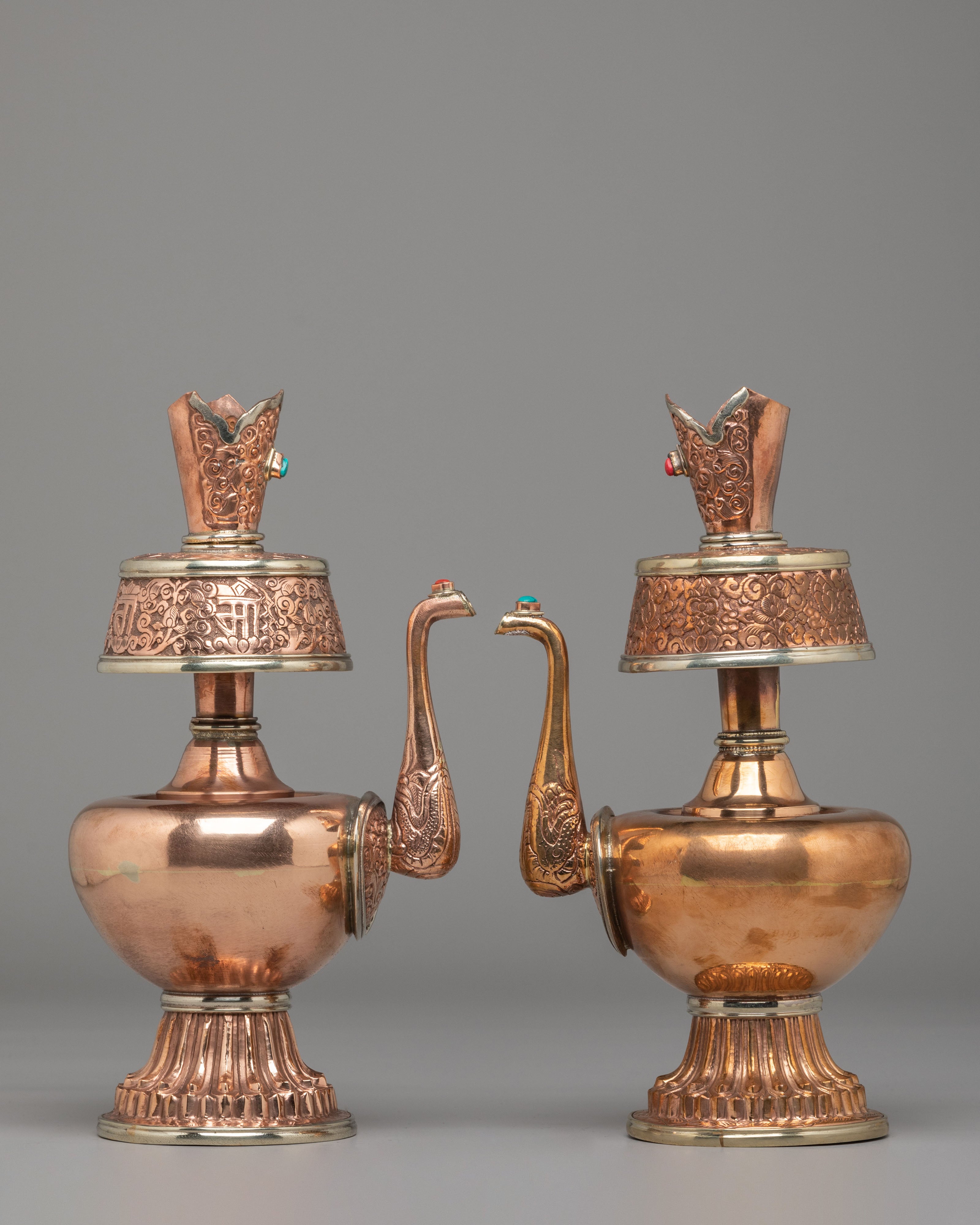 Buddhist Ritual Bhumba Set | Tibetan Copper Bhumba