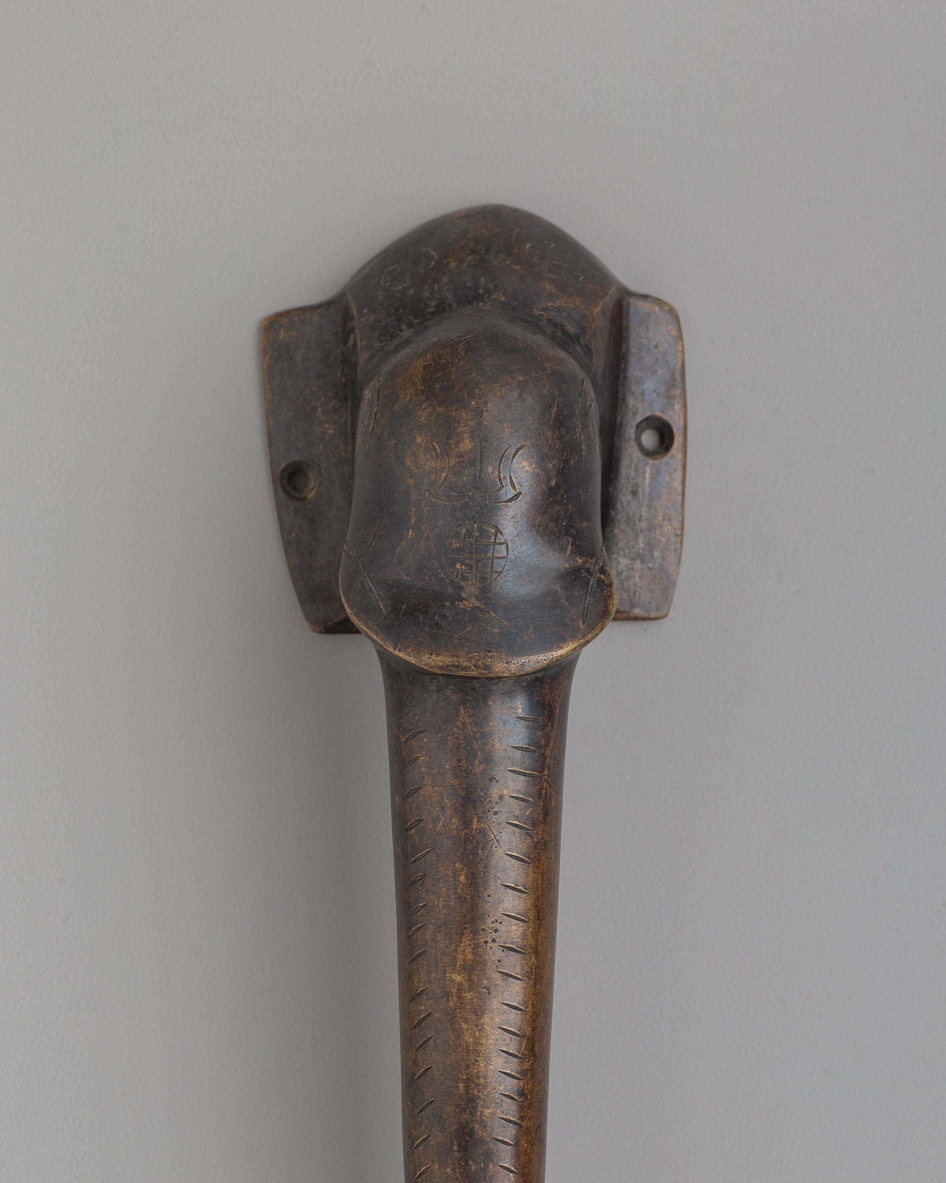 Elephant-Door-Handle | Handcrafted Bronze Elephant Head Door Handle