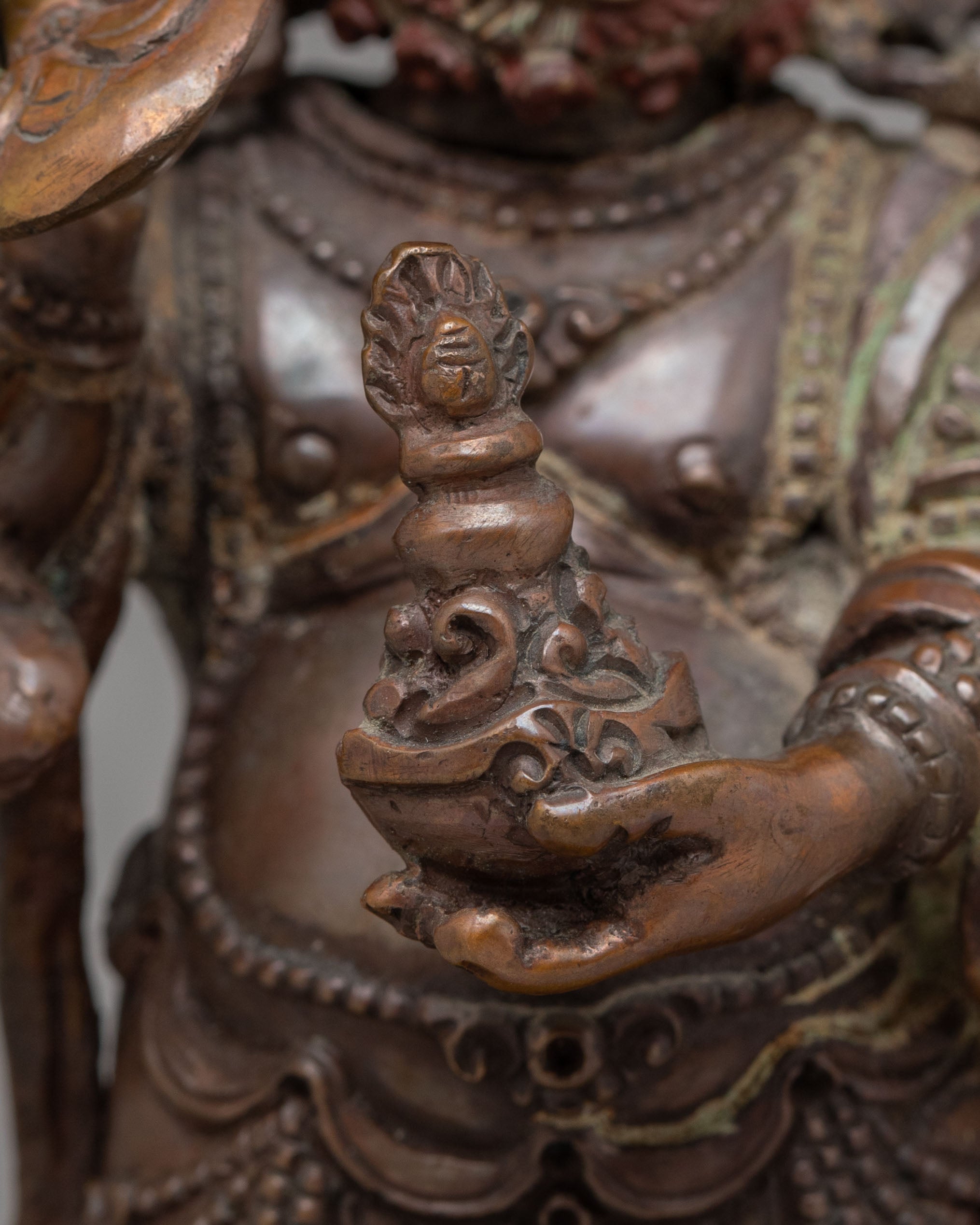 White Mahakala Protector Deity Statue | Symbol of Power and Protection