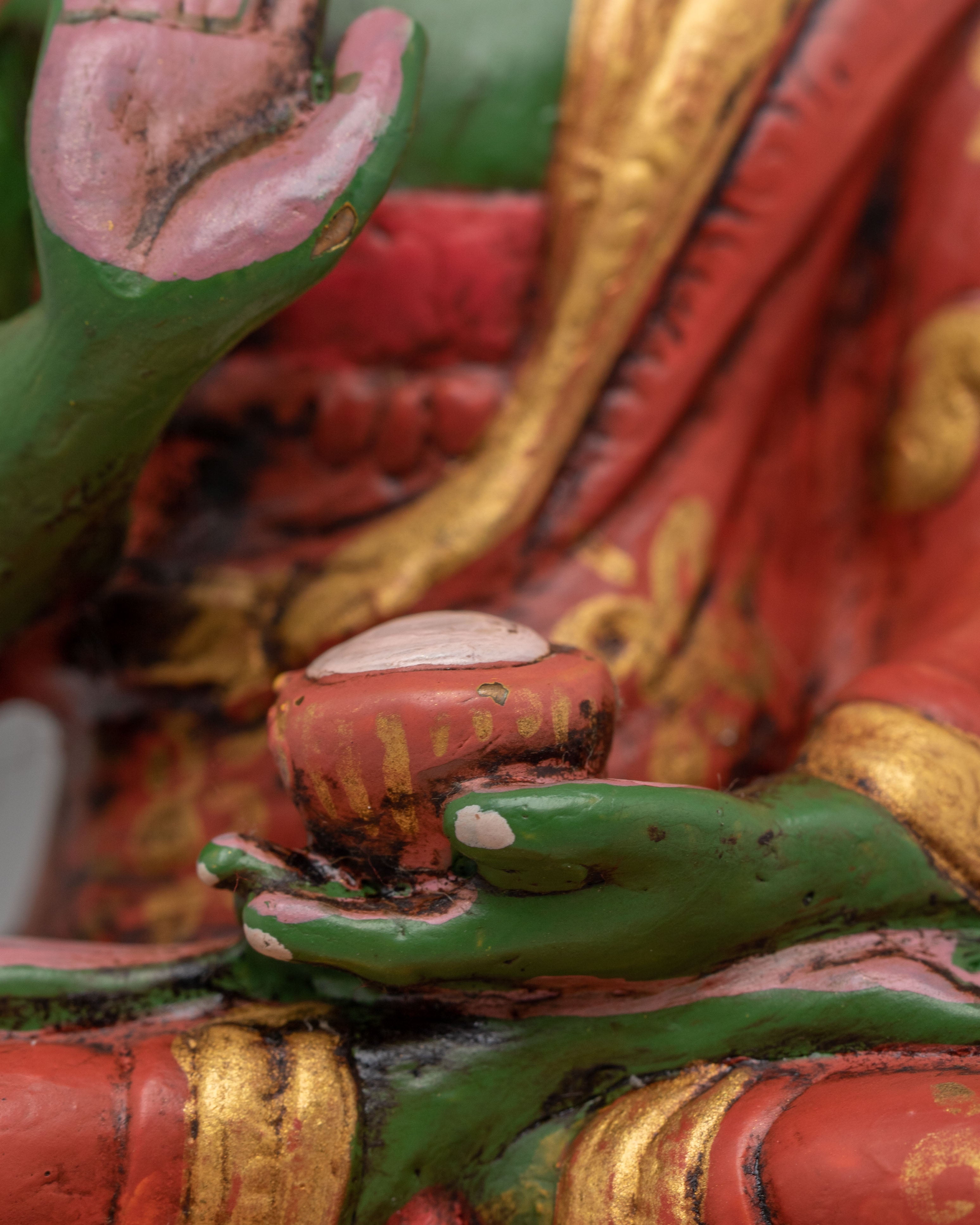 Traditional Amogasiddhi Buddha Statue | Symbol of Fearlessness and Spiritual Strength