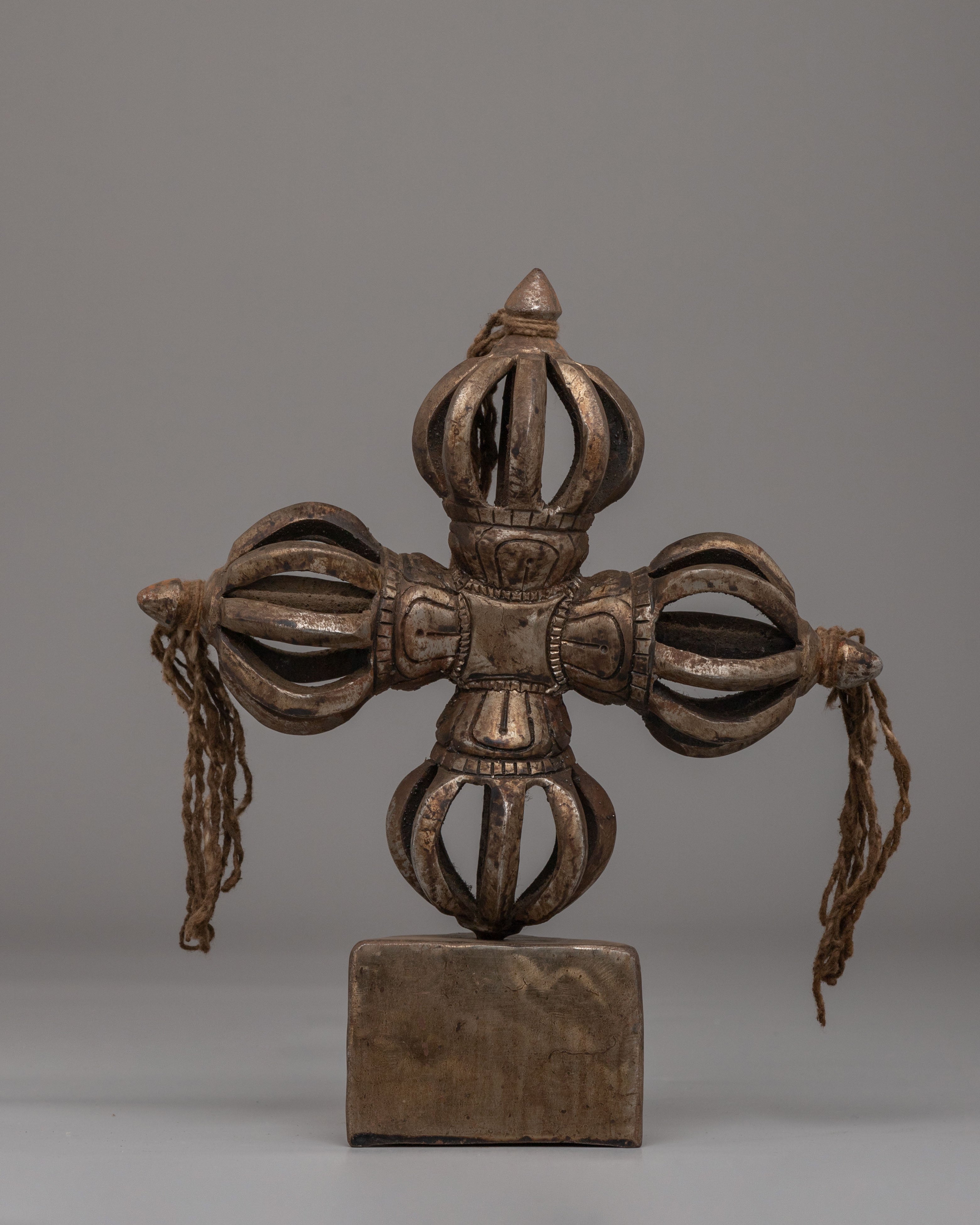 Bishwo Vajra With Stand | Handcrafted Iron Dorje