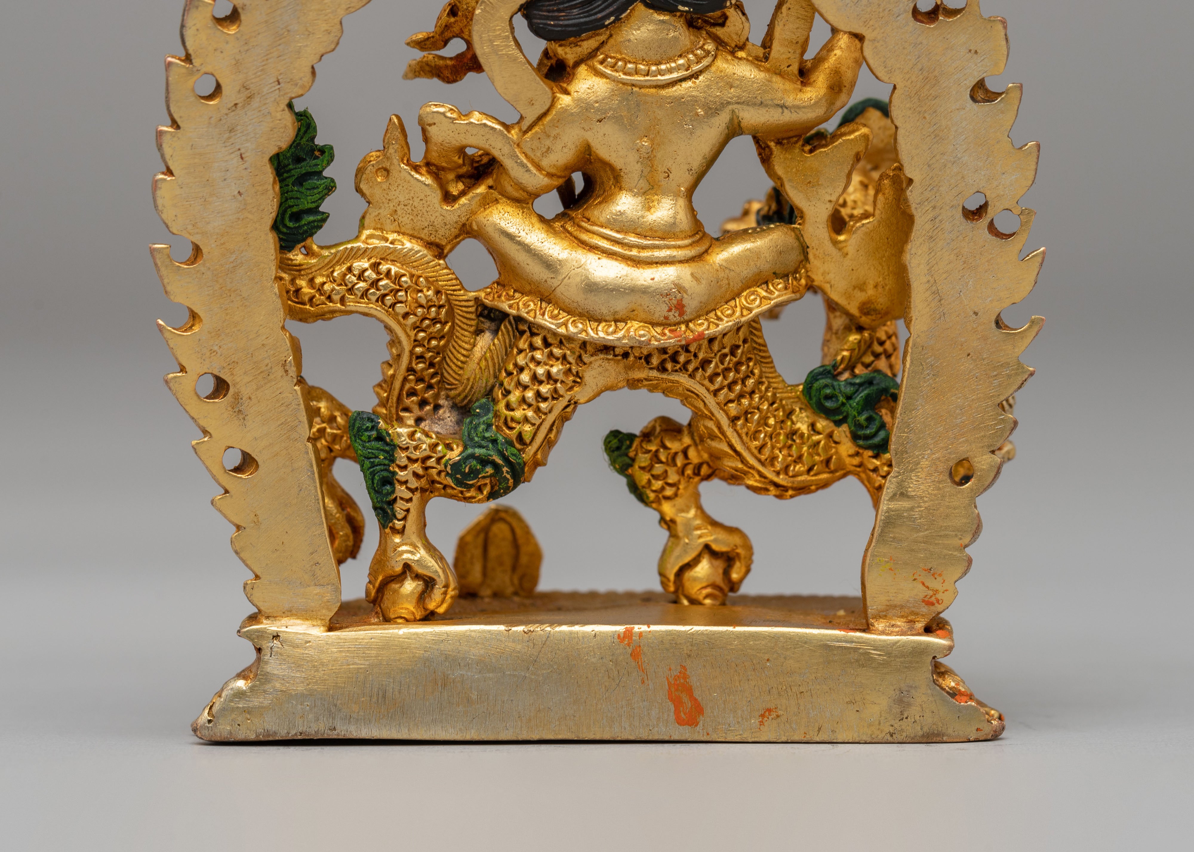White Dzambhala Statue for Altar | Handmade Copper Statue