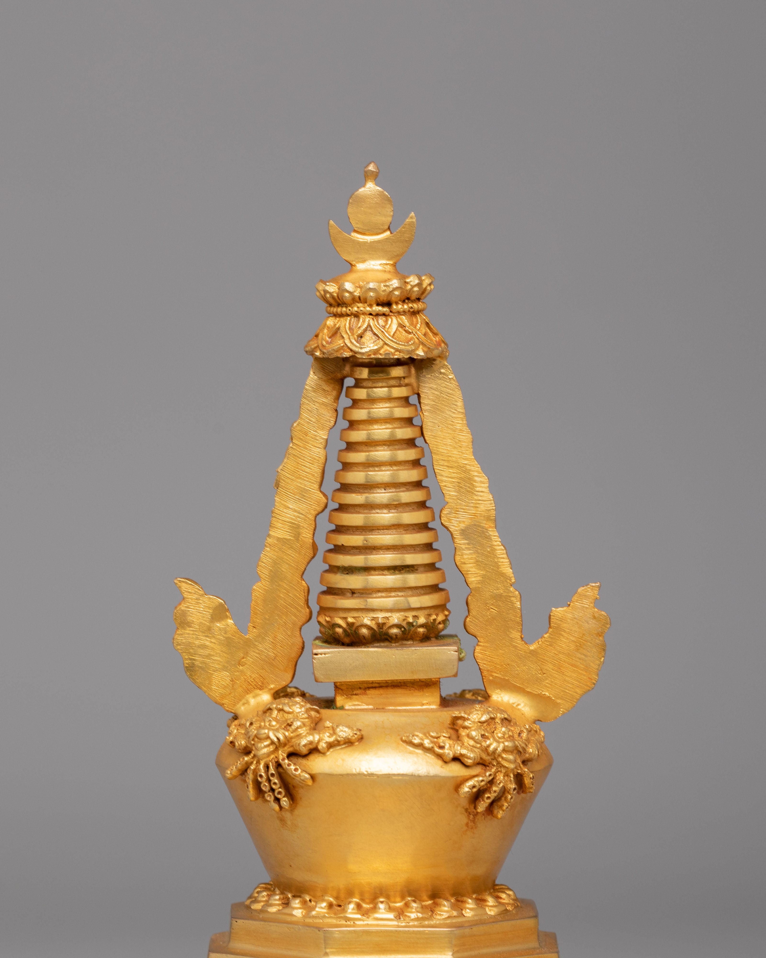 Gold Plated Tibetan Reconciliation Stupa | Stupa of Reconciliation