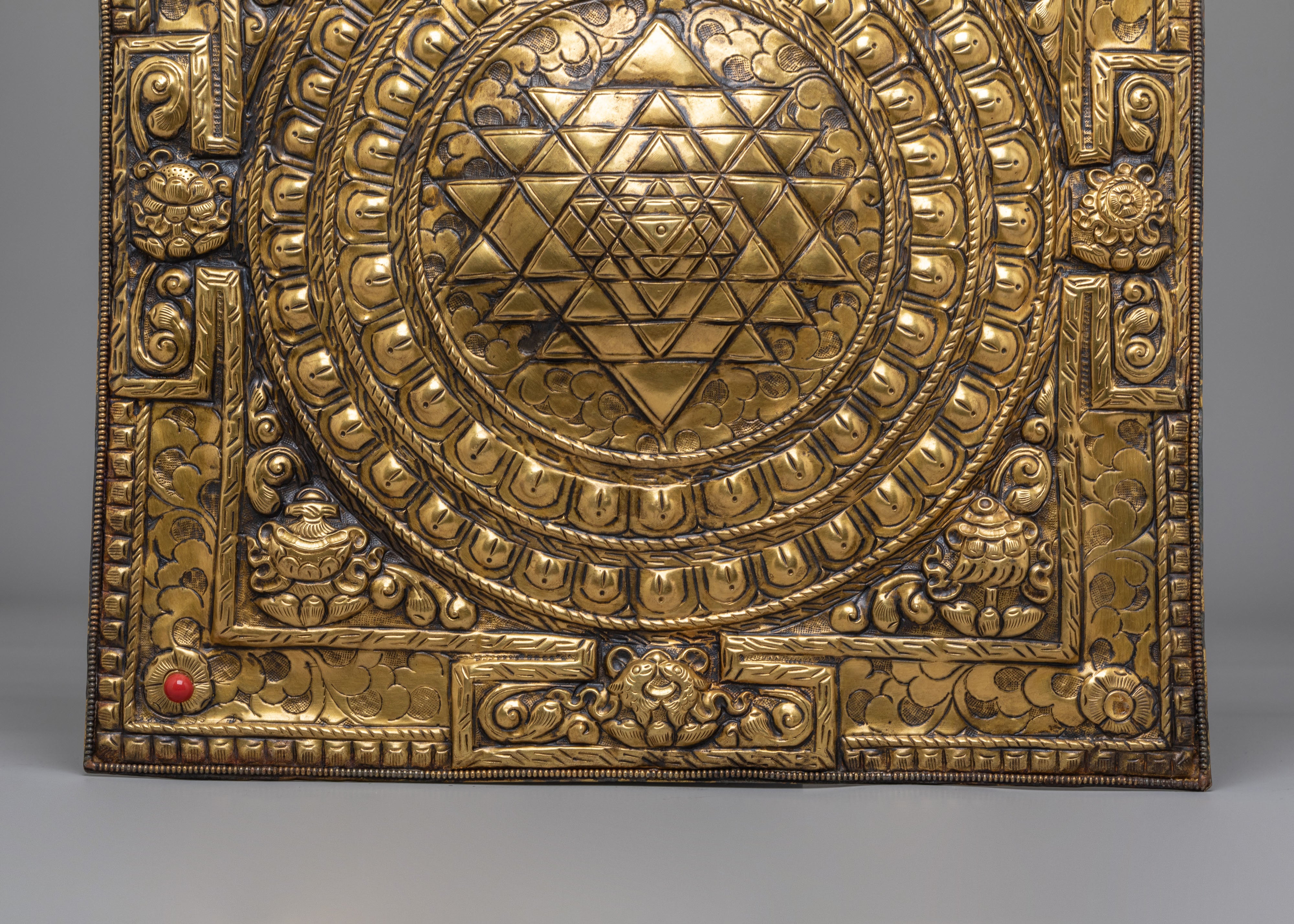 Tibetan Sri Yantra Wall Hanging | Sacred Artwork for Spiritual Blessings