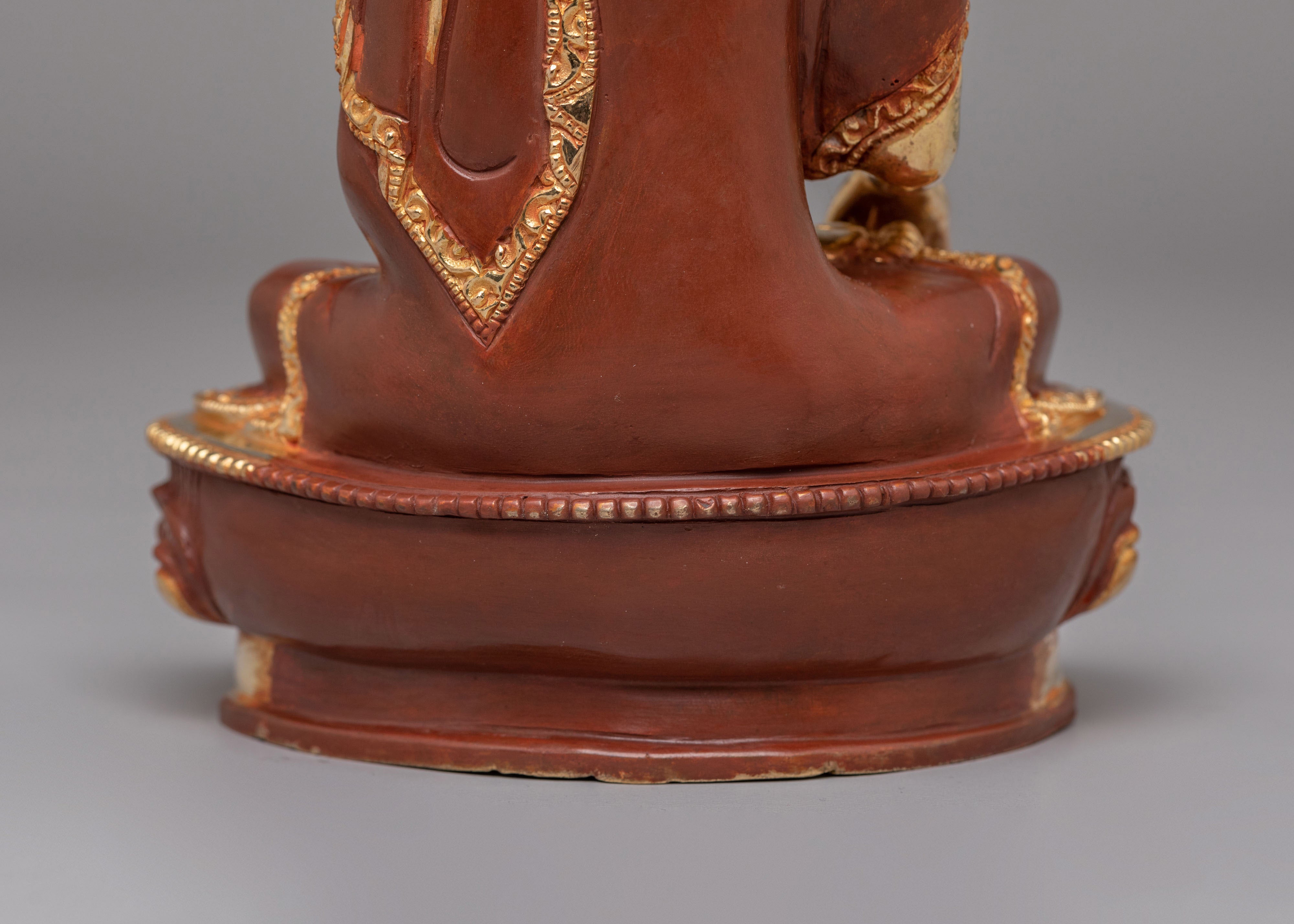 Historic Shakyamuni Buddha Statue | Gold Plated Buddhist Altar Decor