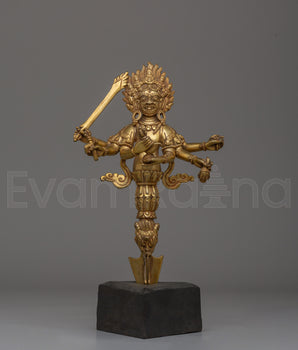 Handmade Mahakala Buddhist Phurba | Sacred Tibetan Ritual Dagger