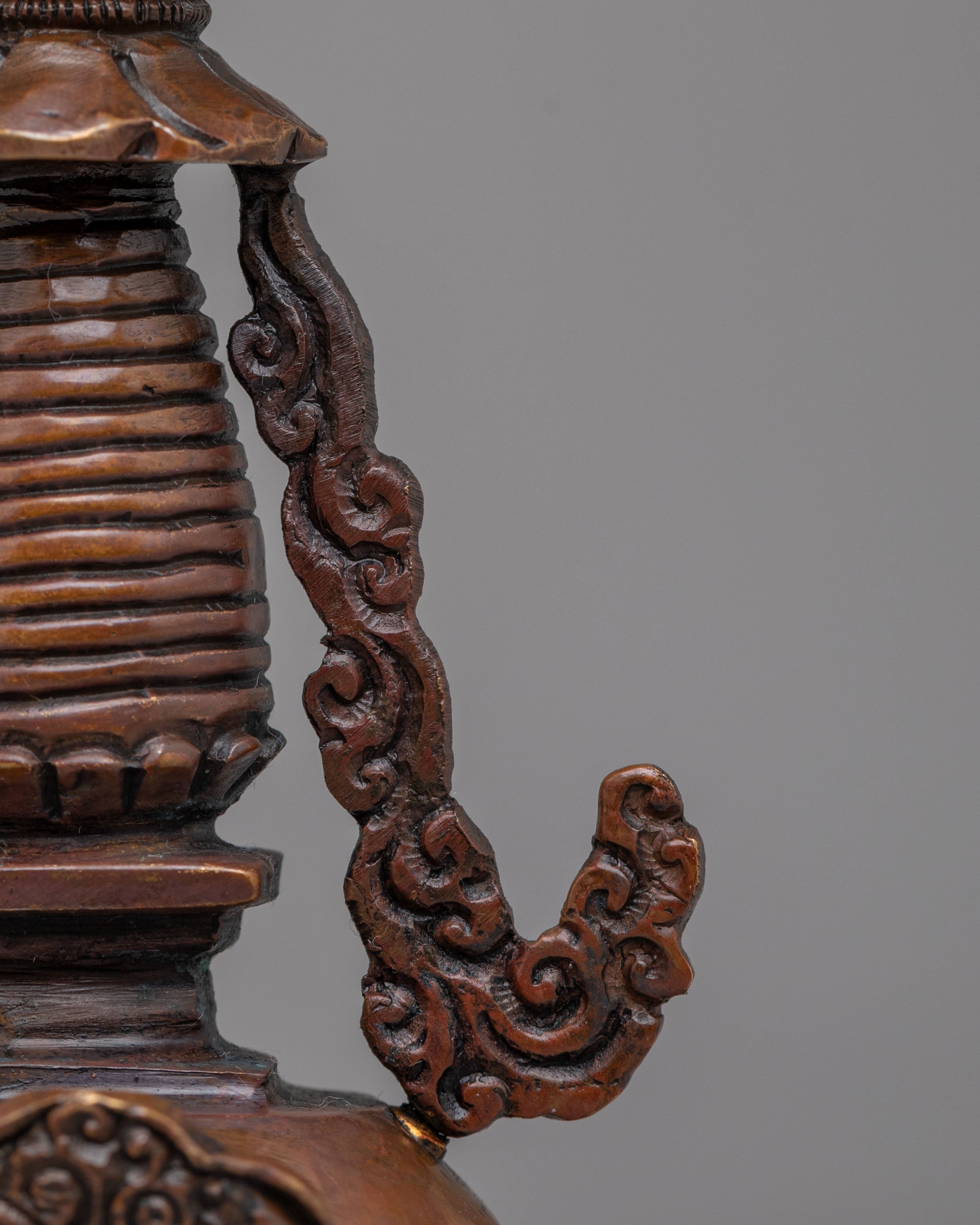 Spiritual Stupa of Reconciliation | Handcrafted Oxidized Copper Sculpture