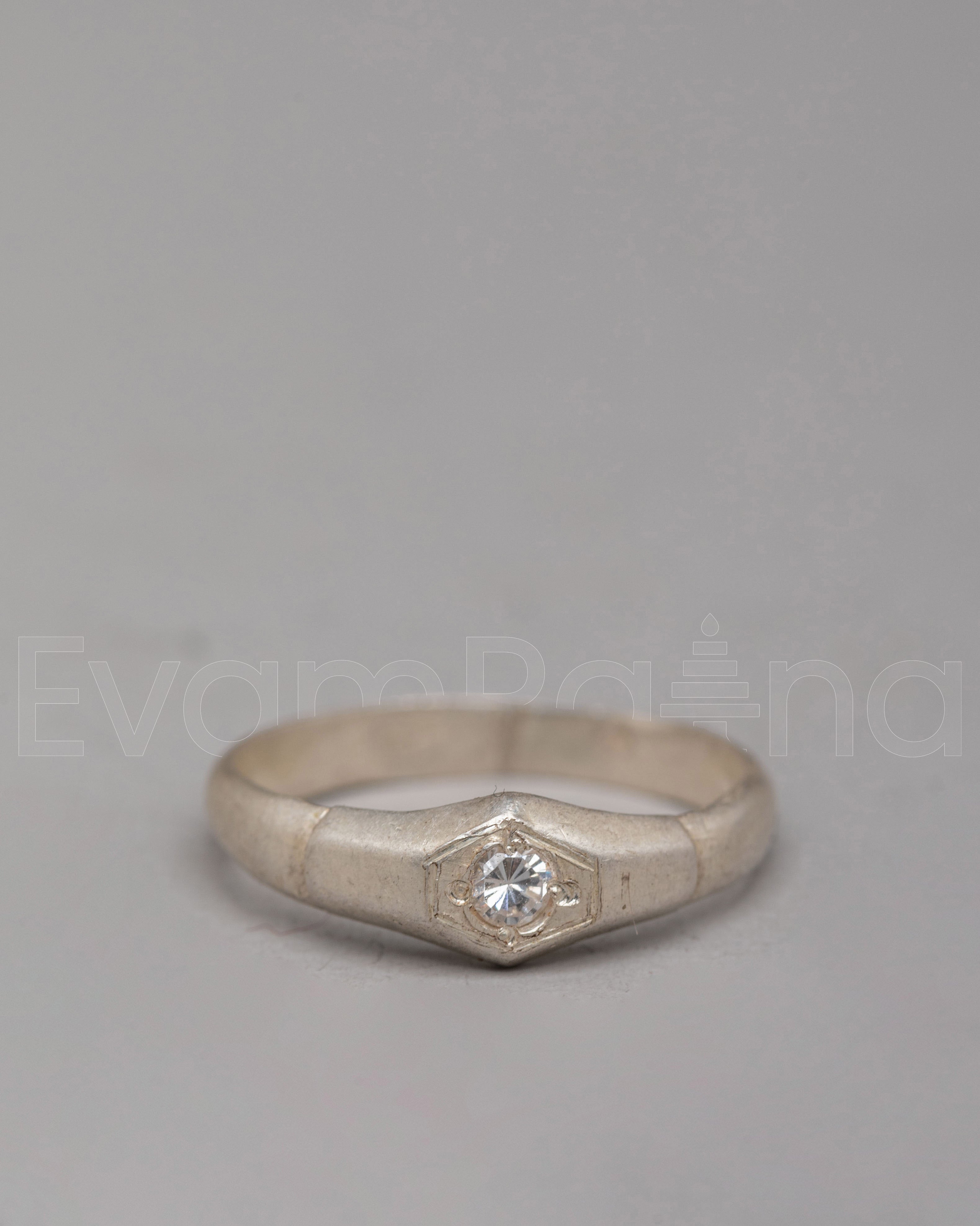 Handmade Decorative Art Ring | Sparkling Zircon | Artisan Jewelry