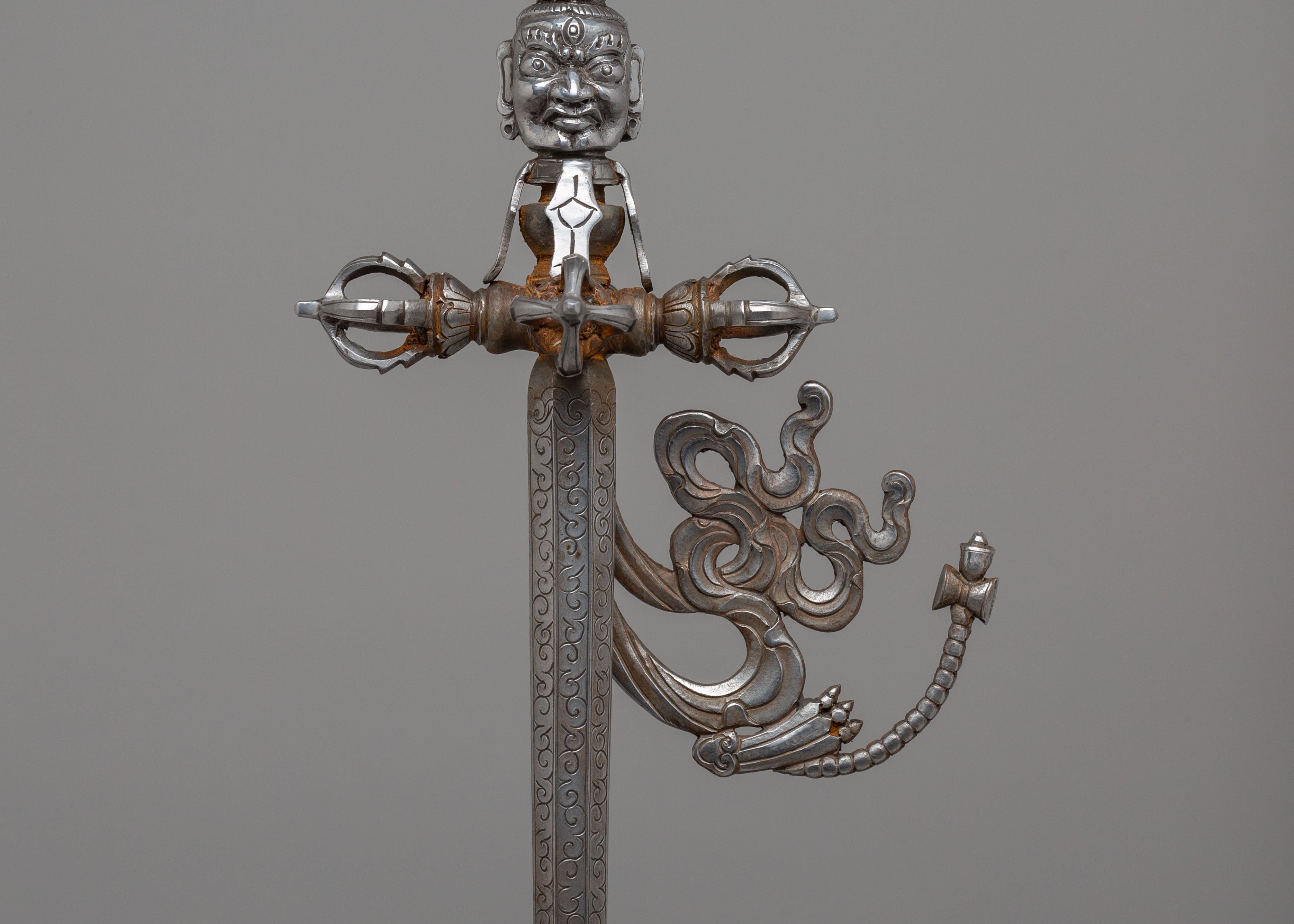 Traditional Khatvanga Ritual Staff | Sacred Tibetan Tantric Tool