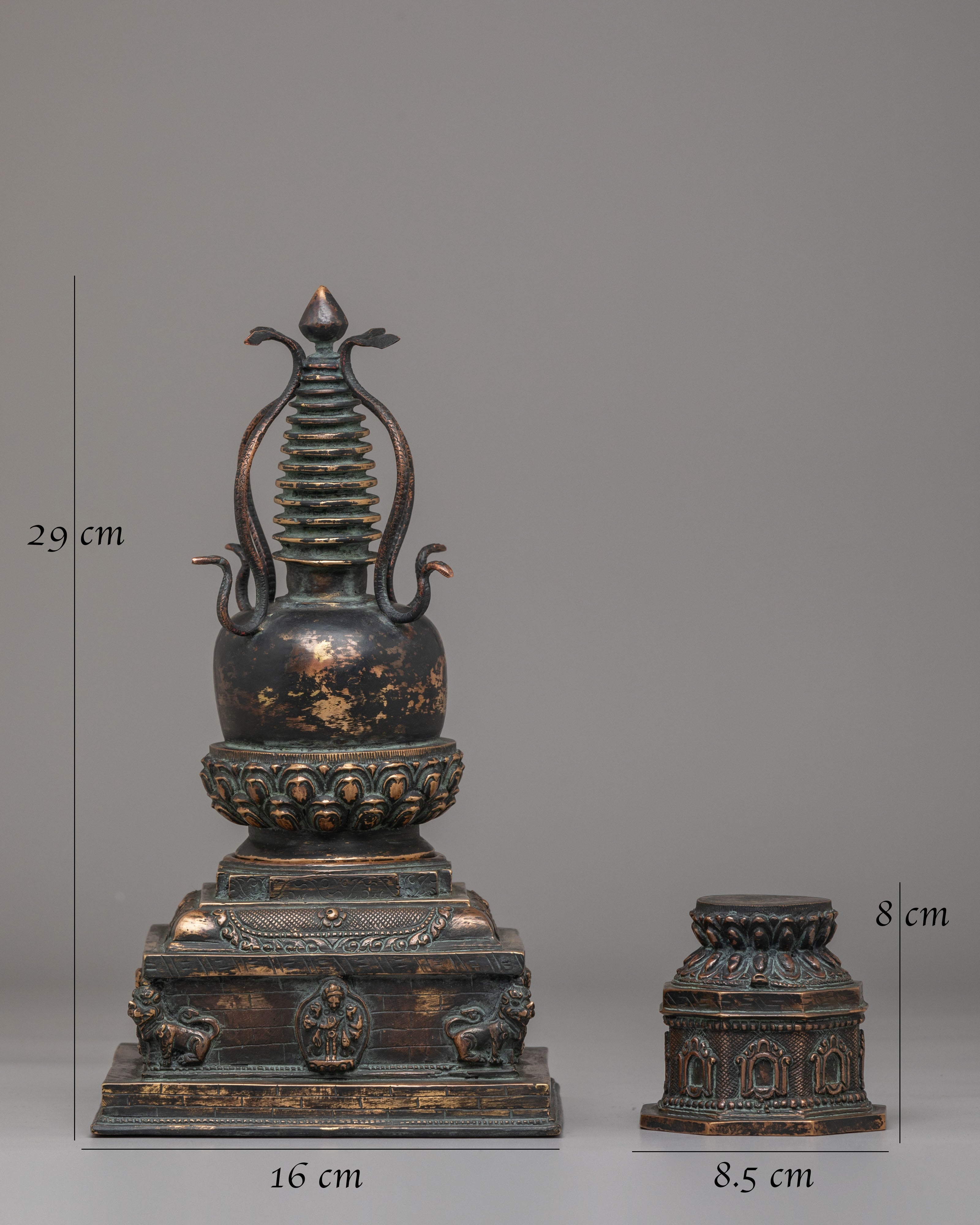 Dharmadhatu Buddhist Stupa Set | Sacred Offering Stupas