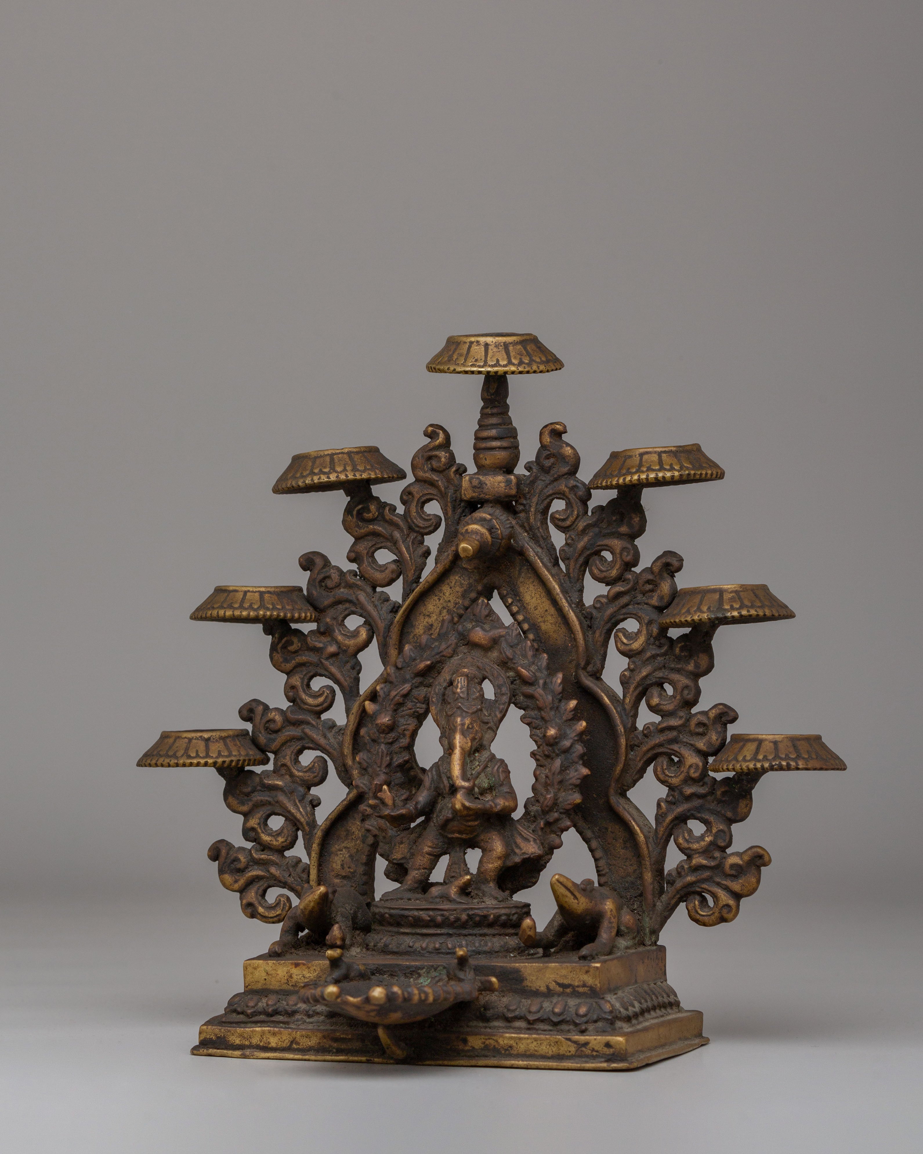 Handcrafted Ganesh Oil Lamp | Brass Lamp