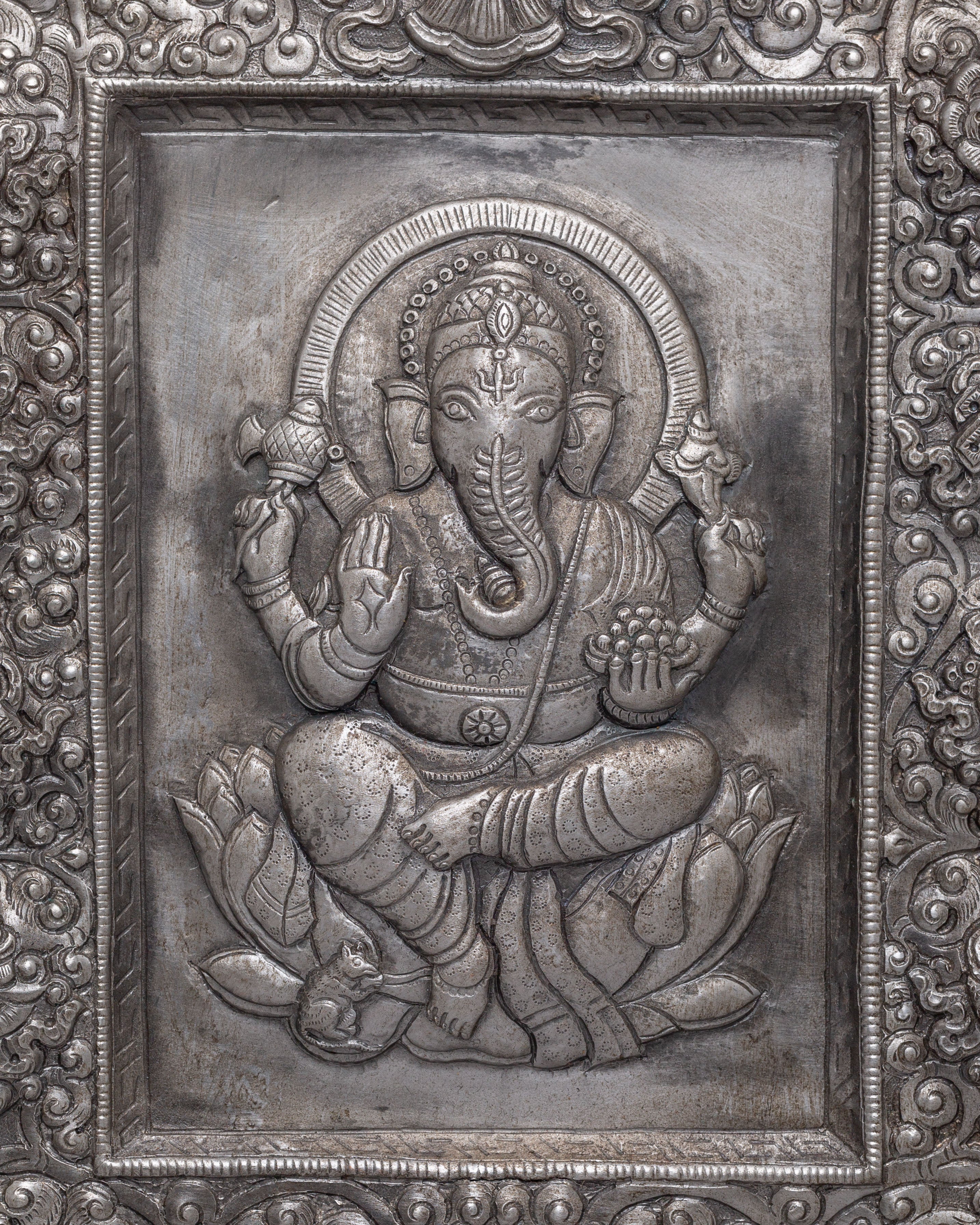 Spiritual Ganesha Wall Hanging | Iron Decor for Home or Altar