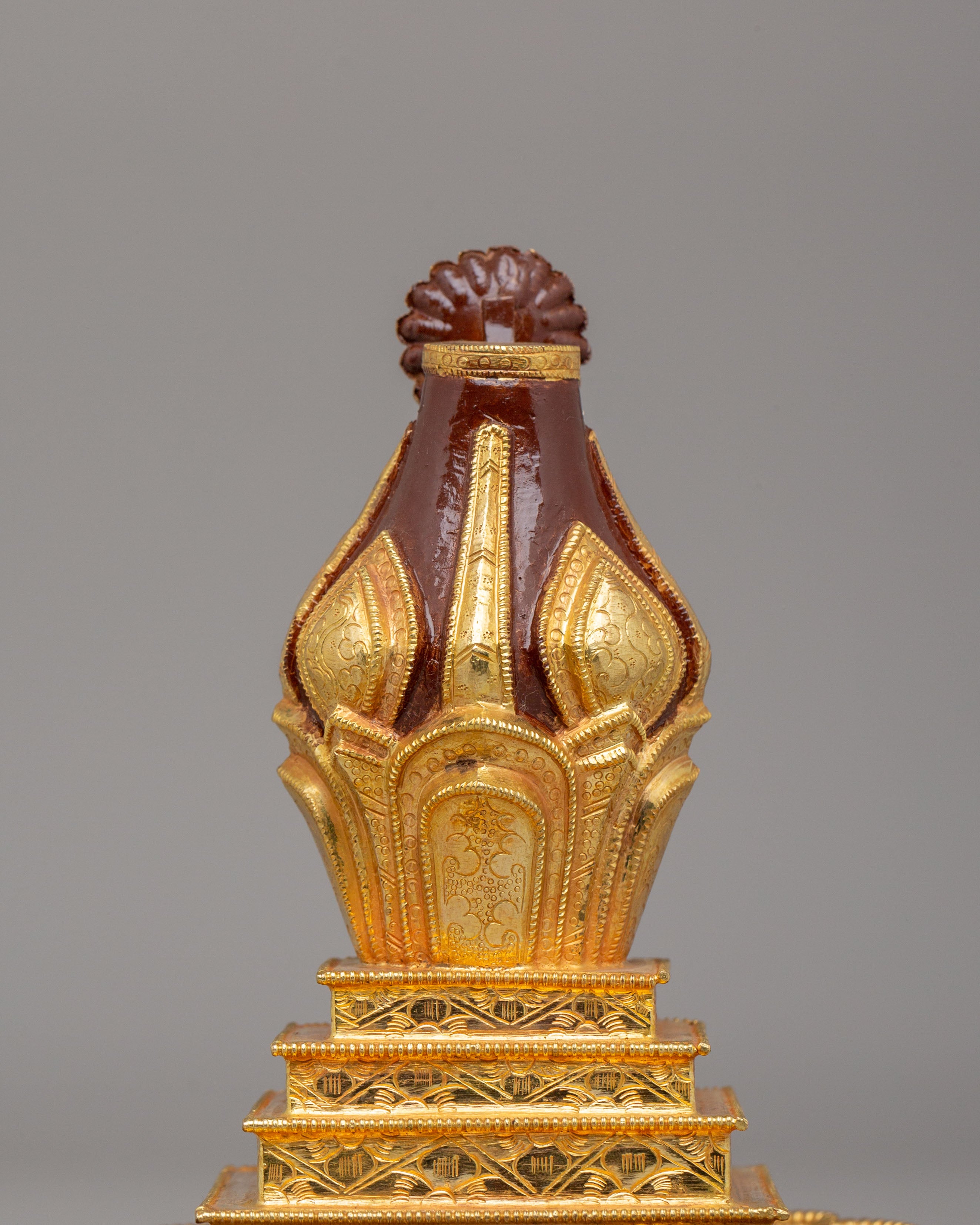 Handmade Gold-Plated Torma | Multi Deity Mandala