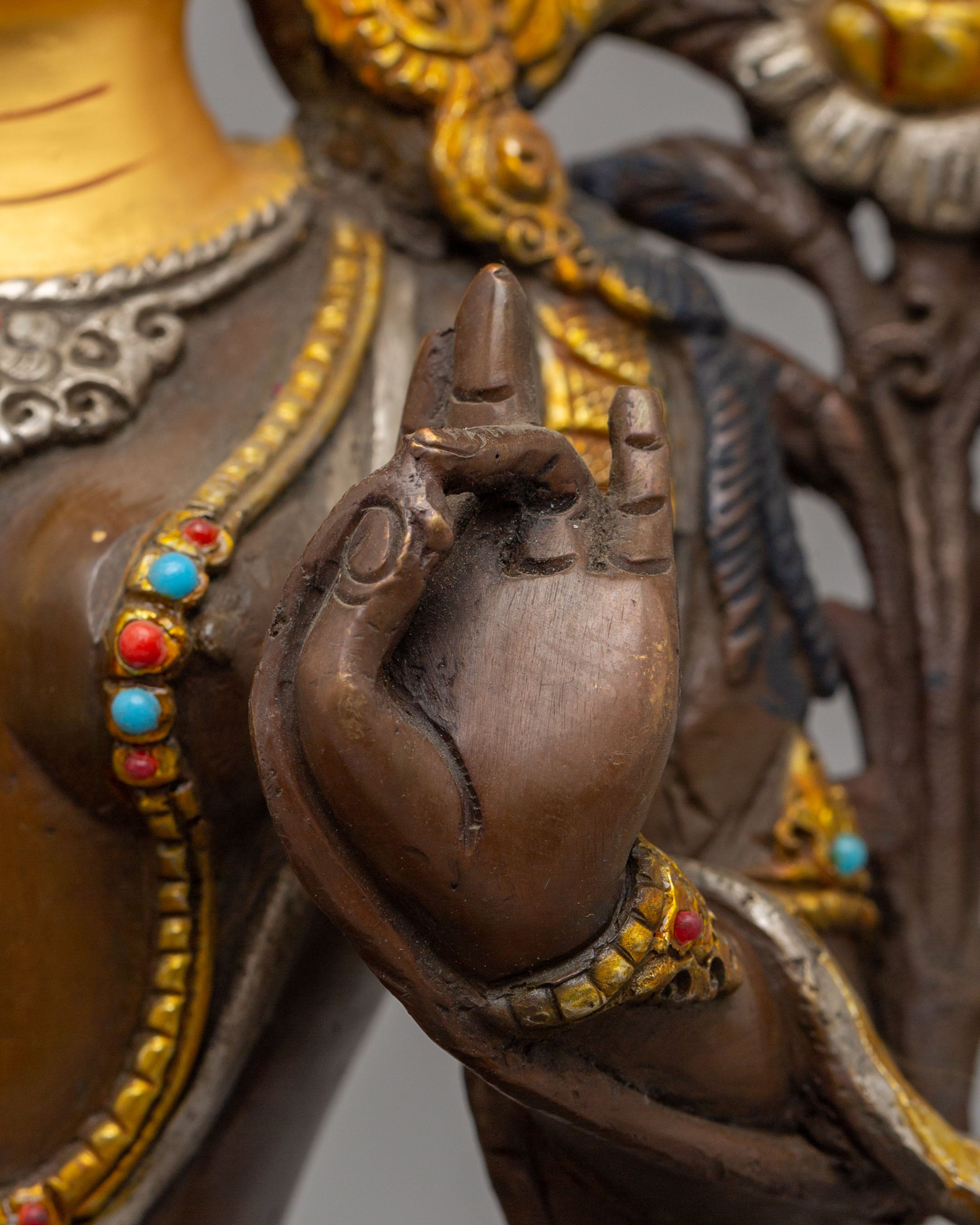 Tibetan Goddess Green Tara Statue | Handmade Artwork of Compassion