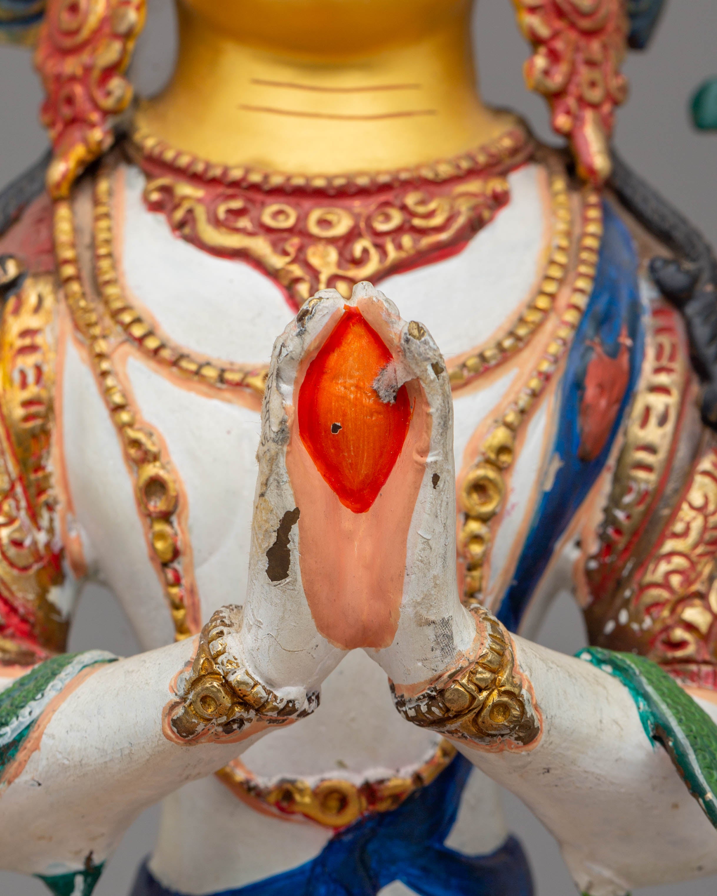 Bodhisattva four-armed Chenrezig statue | Handcrafted Copper Statue