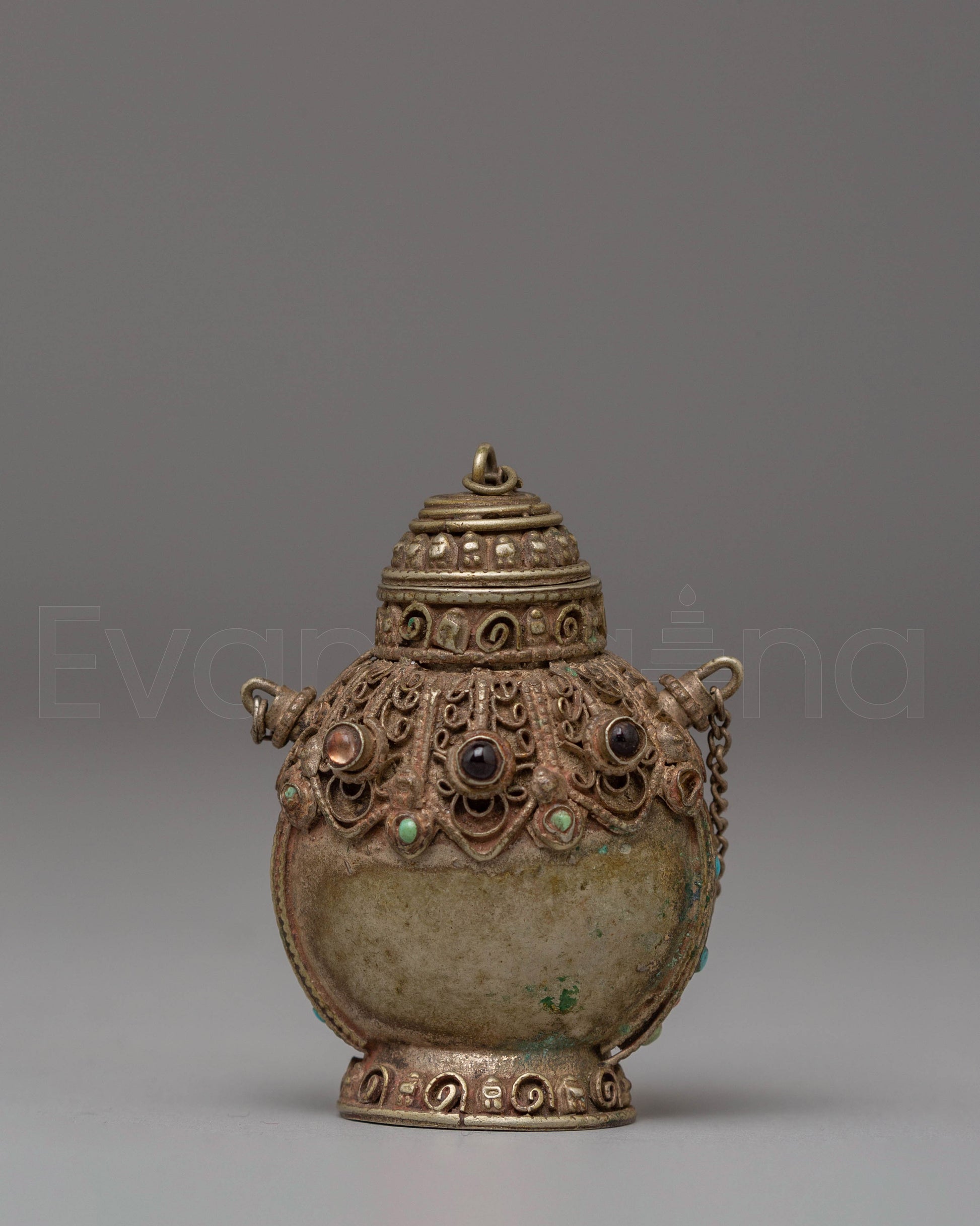 Decorative Crystal Snuff Pot